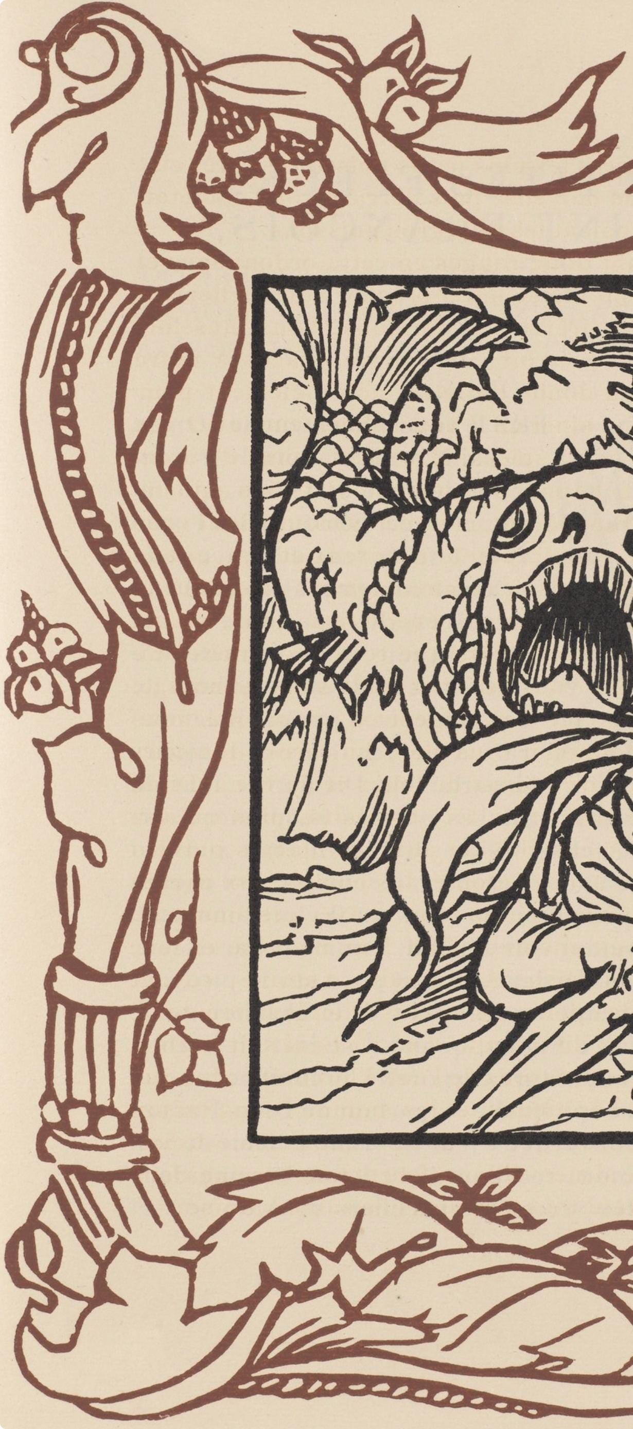 Woodcut - mile Bernard - Composition (Morane - No. 100) - Les Petites Fleurs de St. Franoise - 5