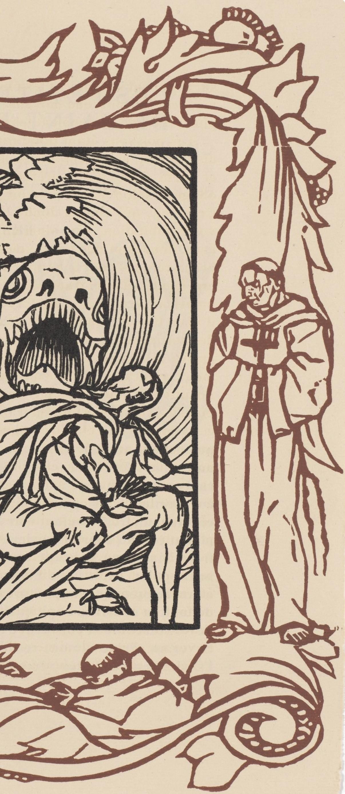 Woodcut - mile Bernard - Composition (Morane - No. 100) - Les Petites Fleurs de St. Franoise - 6