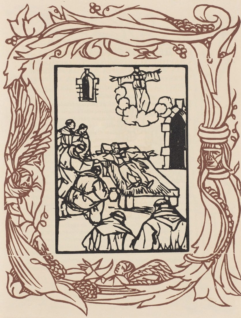 Woodcut - mile Bernard - Composition (Morane - No. 100) - Les Petites Fleurs de St. Franoise (1 of 10)