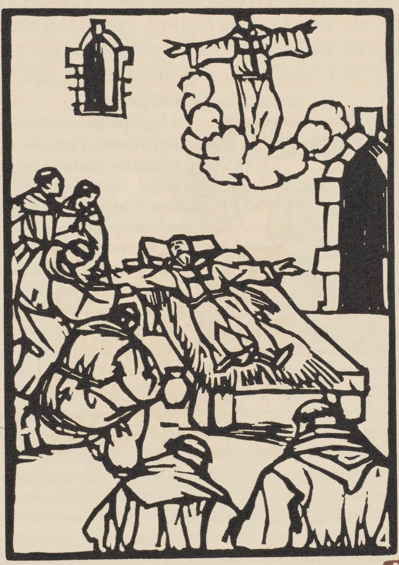 Woodcut - mile Bernard - Composition (Morane - No. 100) - Les Petites Fleurs de St. Franoise - 2