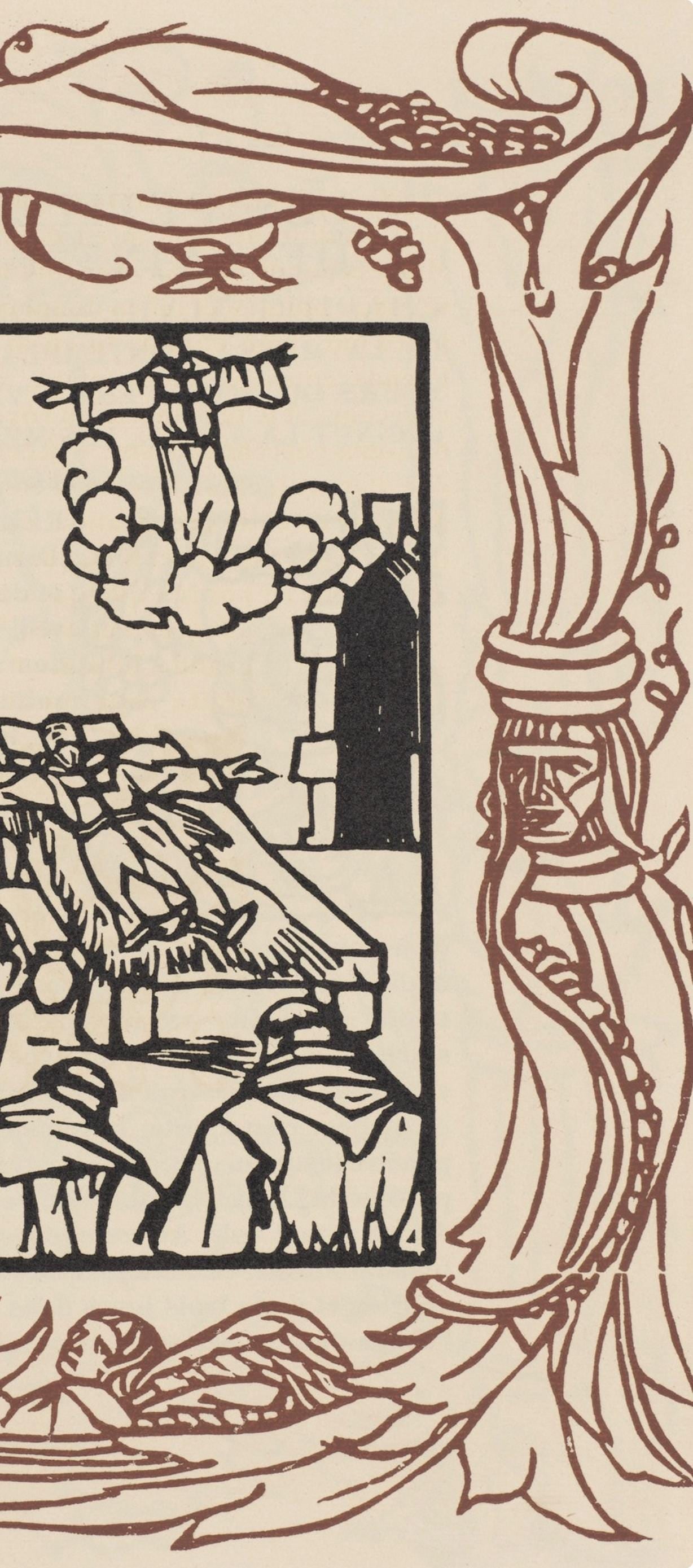 Woodcut - mile Bernard - Composition (Morane - No. 100) - Les Petites Fleurs de St. Franoise - 6