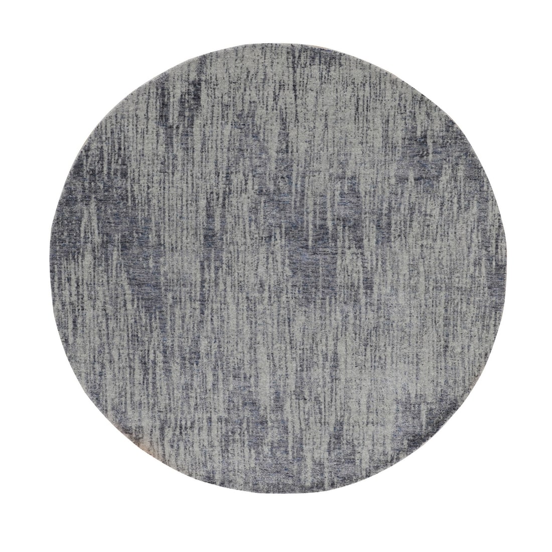Rug 5'9"x5'9" Gray Fine jacquard Hand Loomed Modern Wool & Art Silk Round (1 of 8)