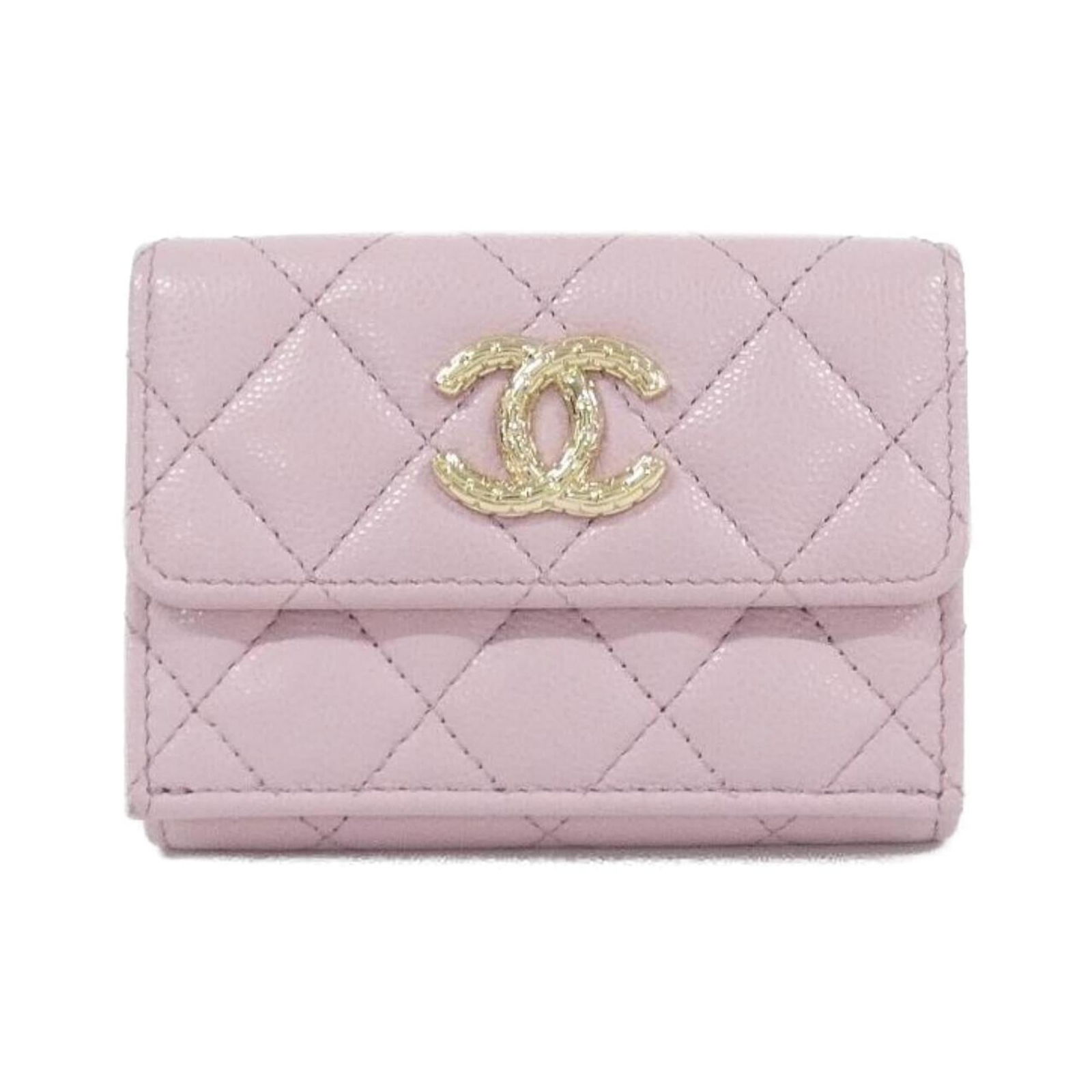 Calfskin Chanel Wallet (Tri-Fold) Grained (1 of 10)