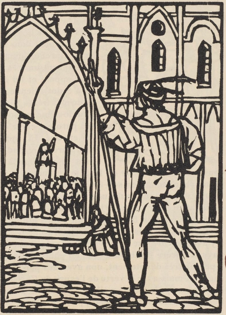 Woodcut - mile Bernard - Composition (Morane - No. 100) - Les Petites Fleurs de St. Franoise - 2