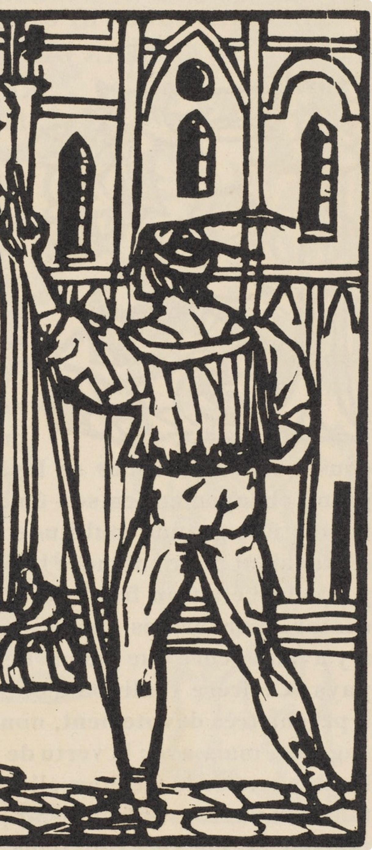 Woodcut - mile Bernard - Composition (Morane - No. 100) - Les Petites Fleurs de St. Franoise - 4