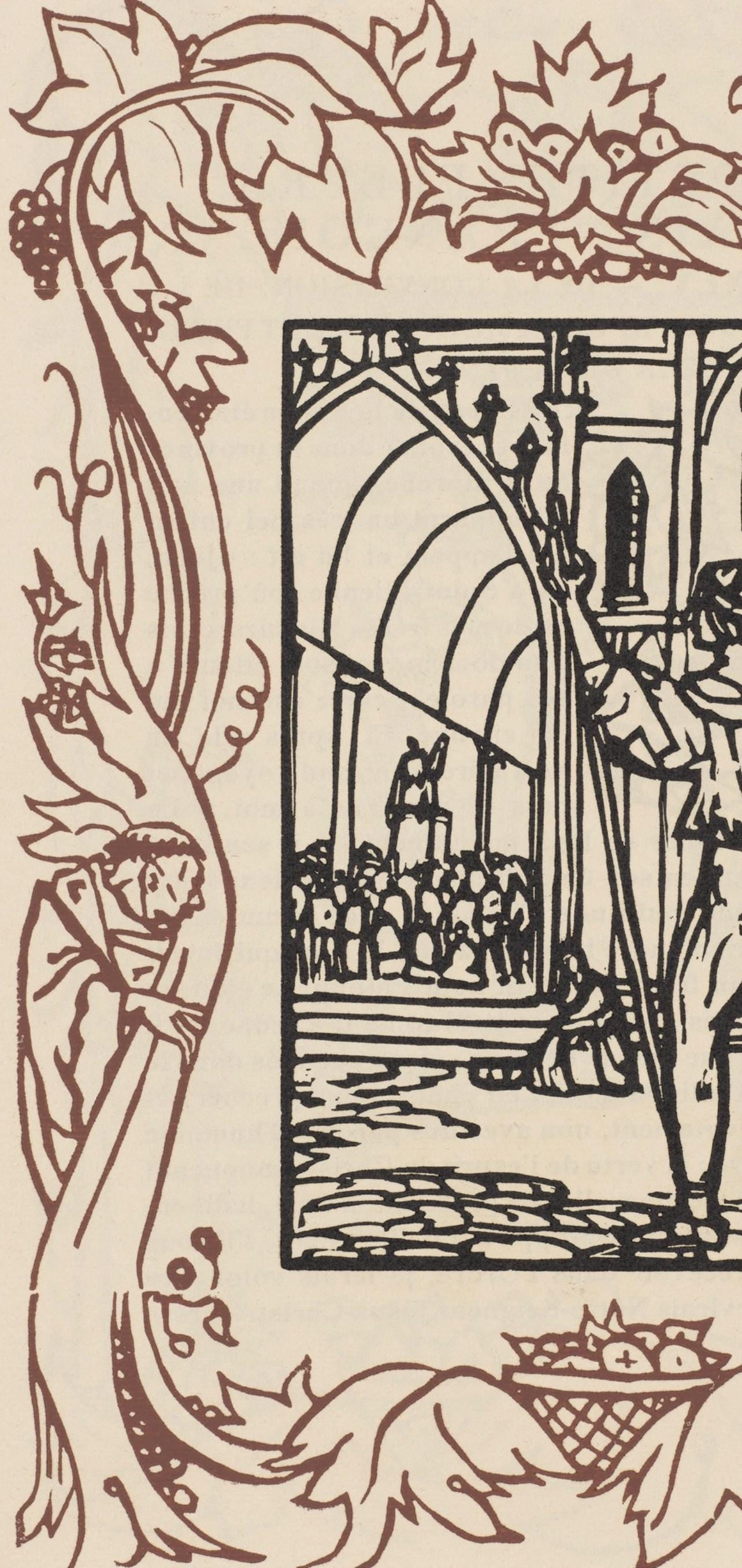 Woodcut - mile Bernard - Composition (Morane - No. 100) - Les Petites Fleurs de St. Franoise - 5