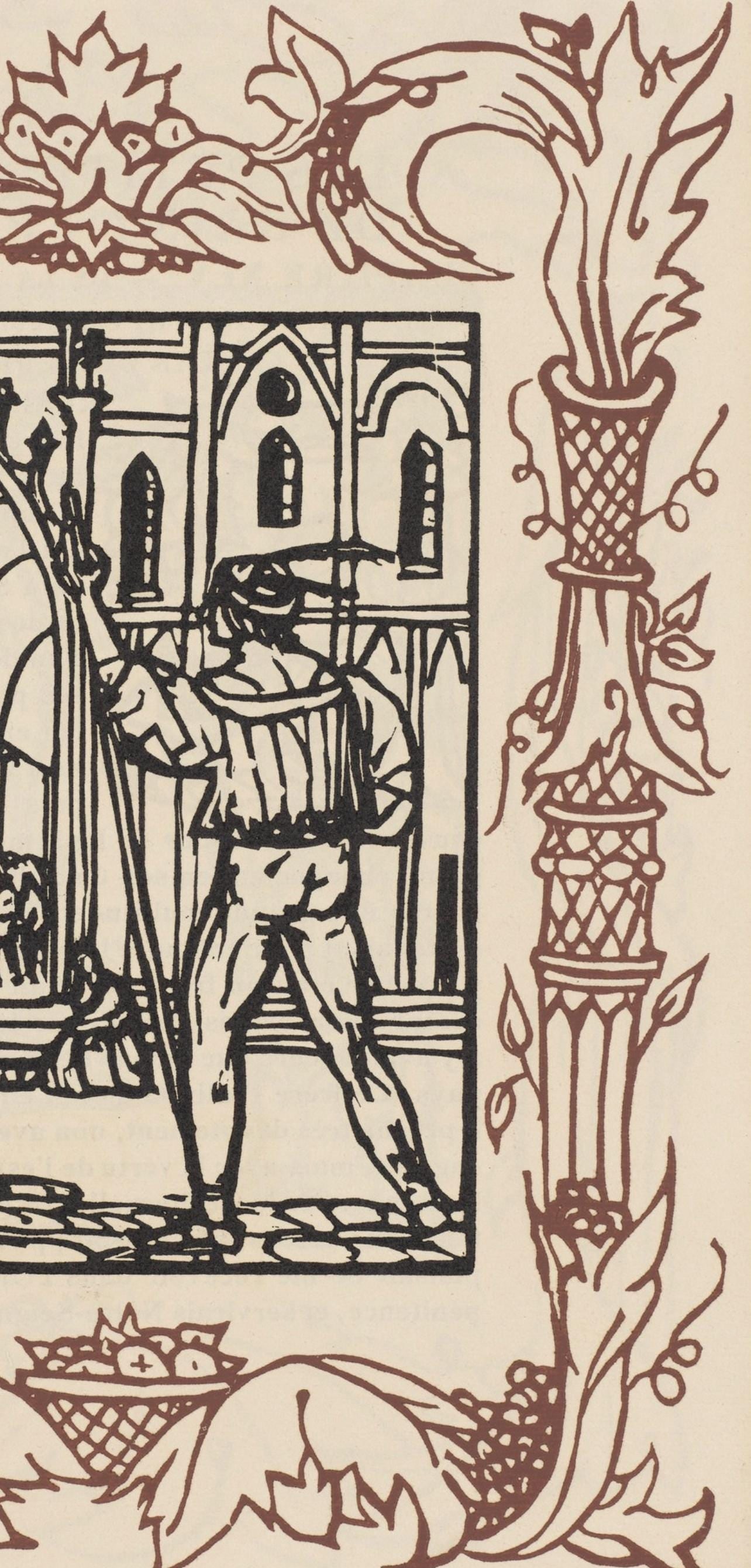 Woodcut - mile Bernard - Composition (Morane - No. 100) - Les Petites Fleurs de St. Franoise - 6