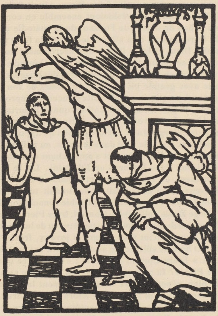 Woodcut - mile Bernard - Composition (Morane - No. 100) - Les Petites Fleurs de St. Franoise - 2