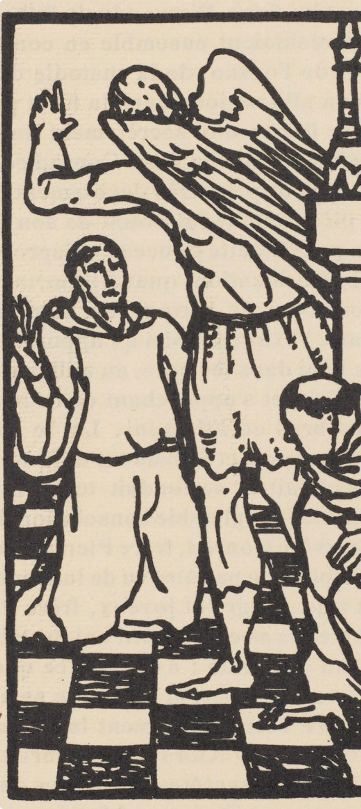 Woodcut - mile Bernard - Composition (Morane - No. 100) - Les Petites Fleurs de St. Franoise - 3