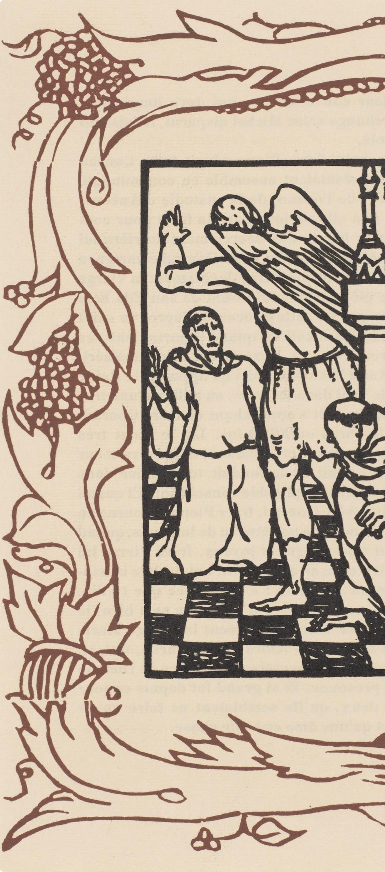 Woodcut - mile Bernard - Composition (Morane - No. 100) - Les Petites Fleurs de St. Franoise - 5