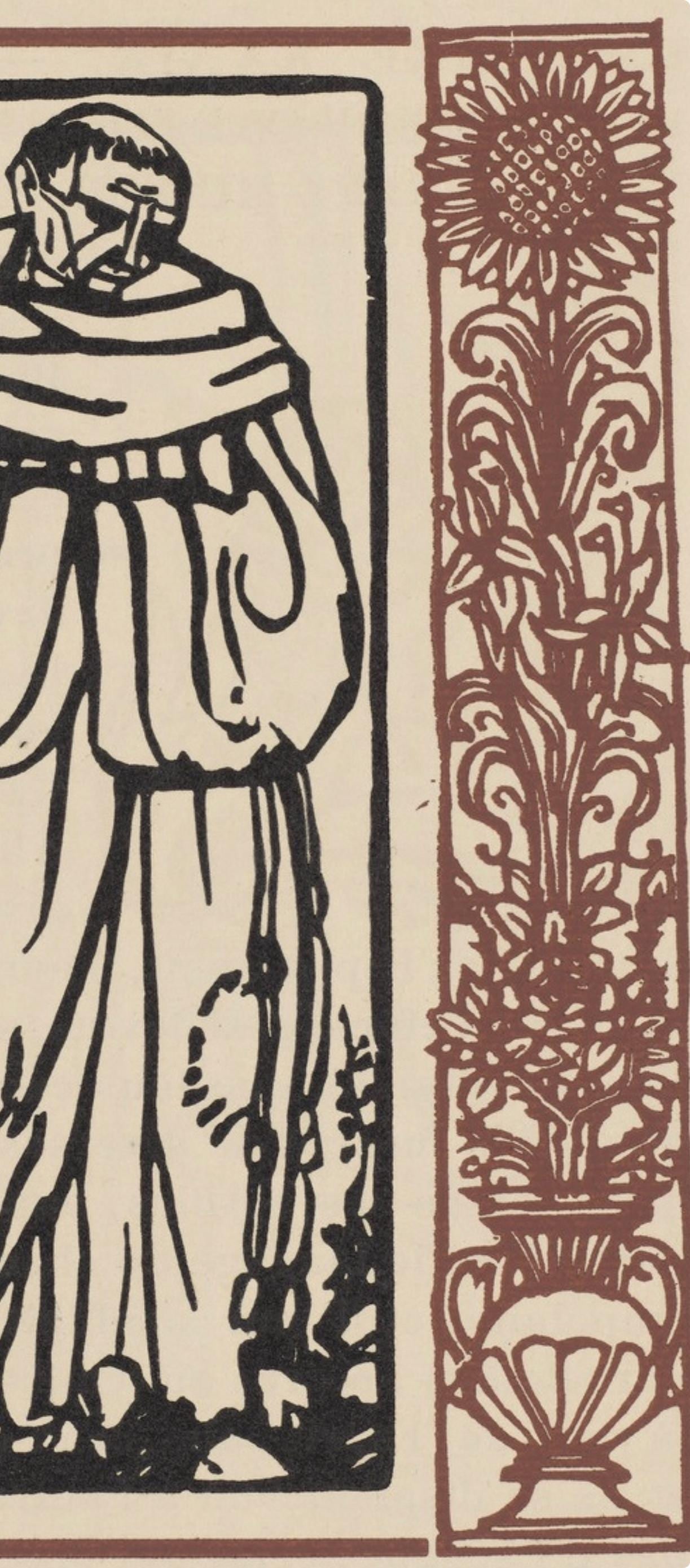 Woodcut - mile Bernard - Composition (Morane - No. 100) - Les Petites Fleurs de St. Franoise - 4