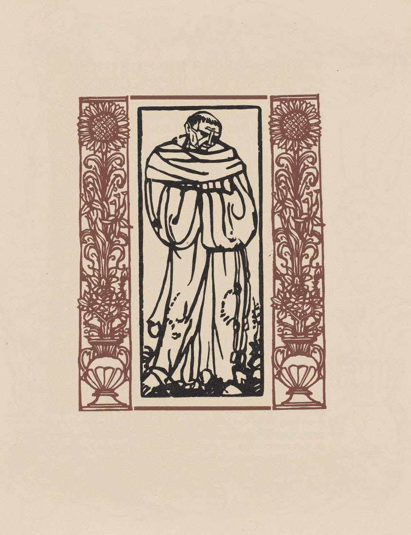 Woodcut - mile Bernard - Composition (Morane - No. 100) - Les Petites Fleurs de St. Franoise - 5