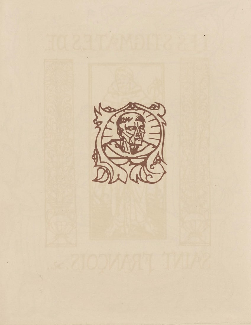 Woodcut - mile Bernard - Composition (Morane - No. 100) - Les Petites Fleurs de St. Franoise - 5