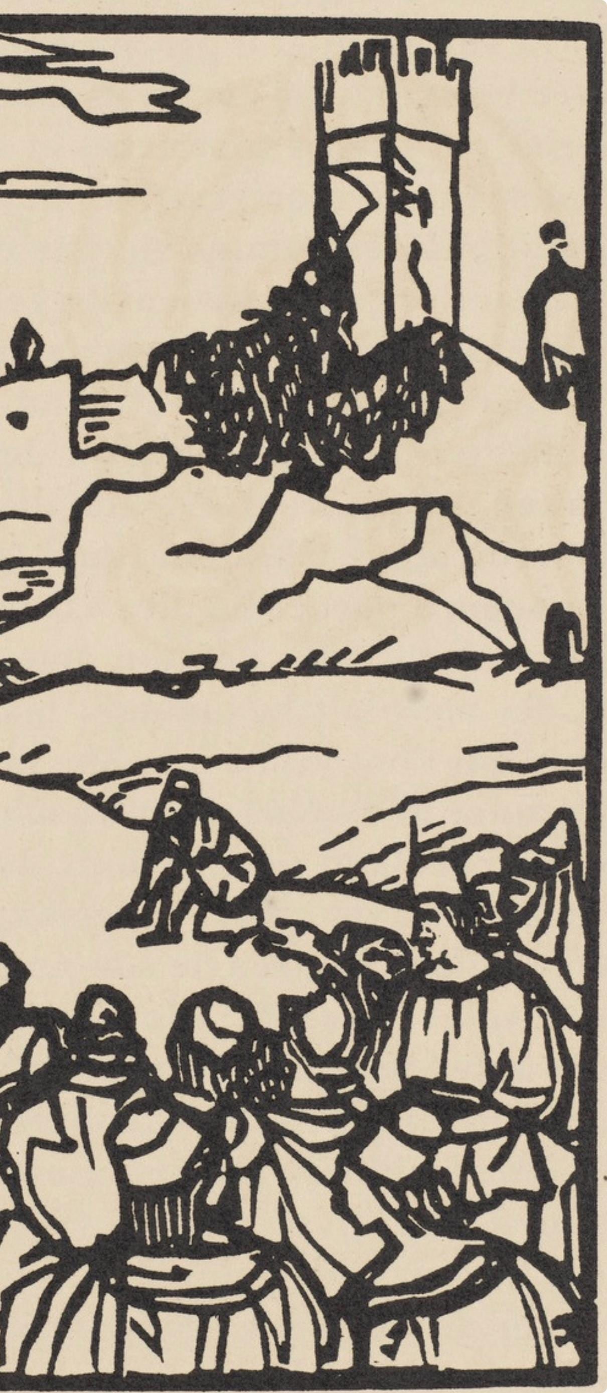 Woodcut - mile Bernard - Composition (Morane - No. 100) - Les Petites Fleurs de St. Franoise - 4