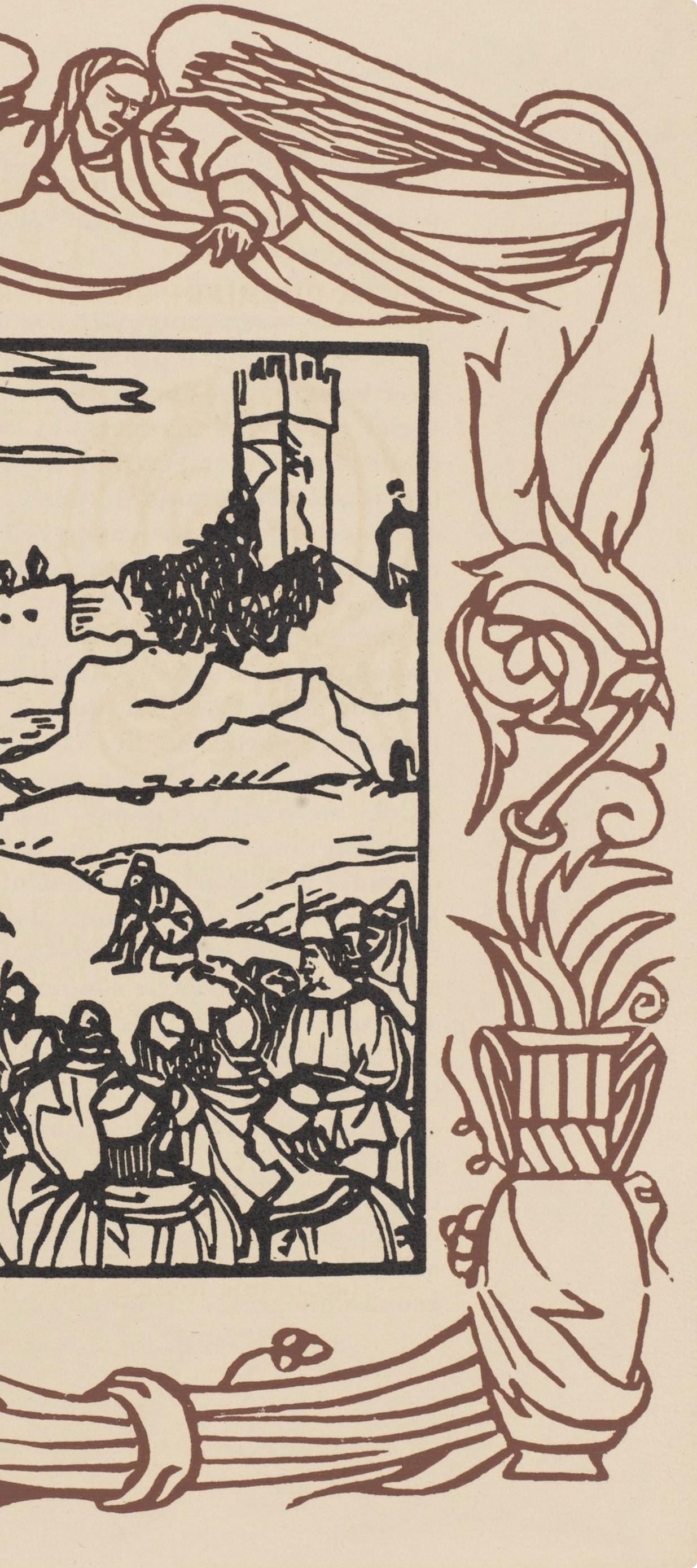 Woodcut - mile Bernard - Composition (Morane - No. 100) - Les Petites Fleurs de St. Franoise - 6