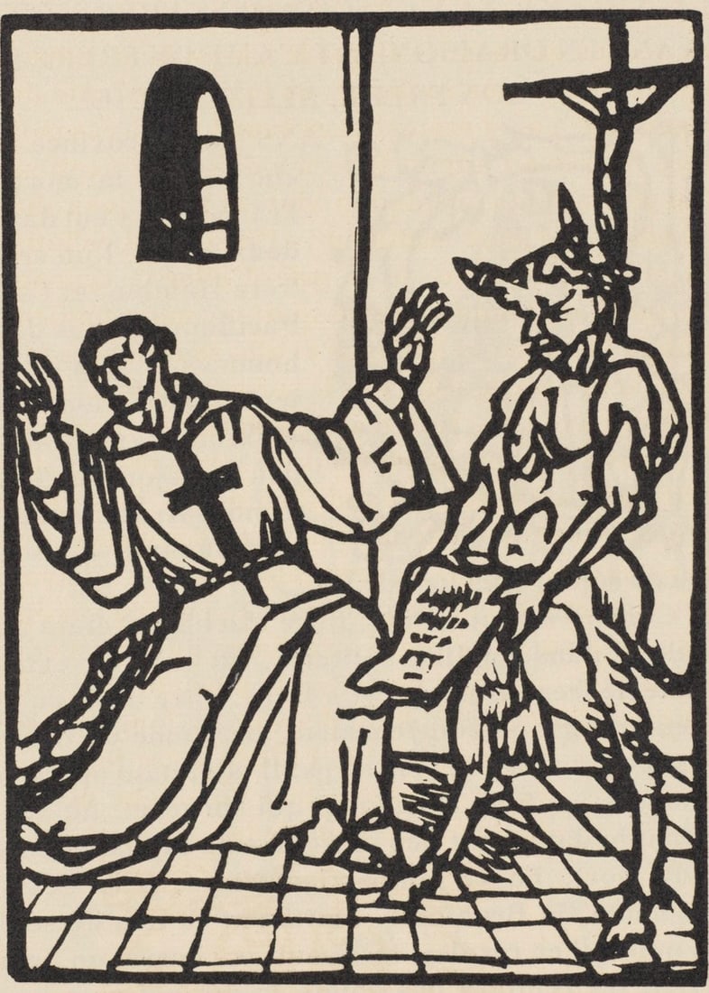 Woodcut - mile Bernard - Composition (Morane - No. 100) - Les Petites Fleurs de St. Franoise - 2