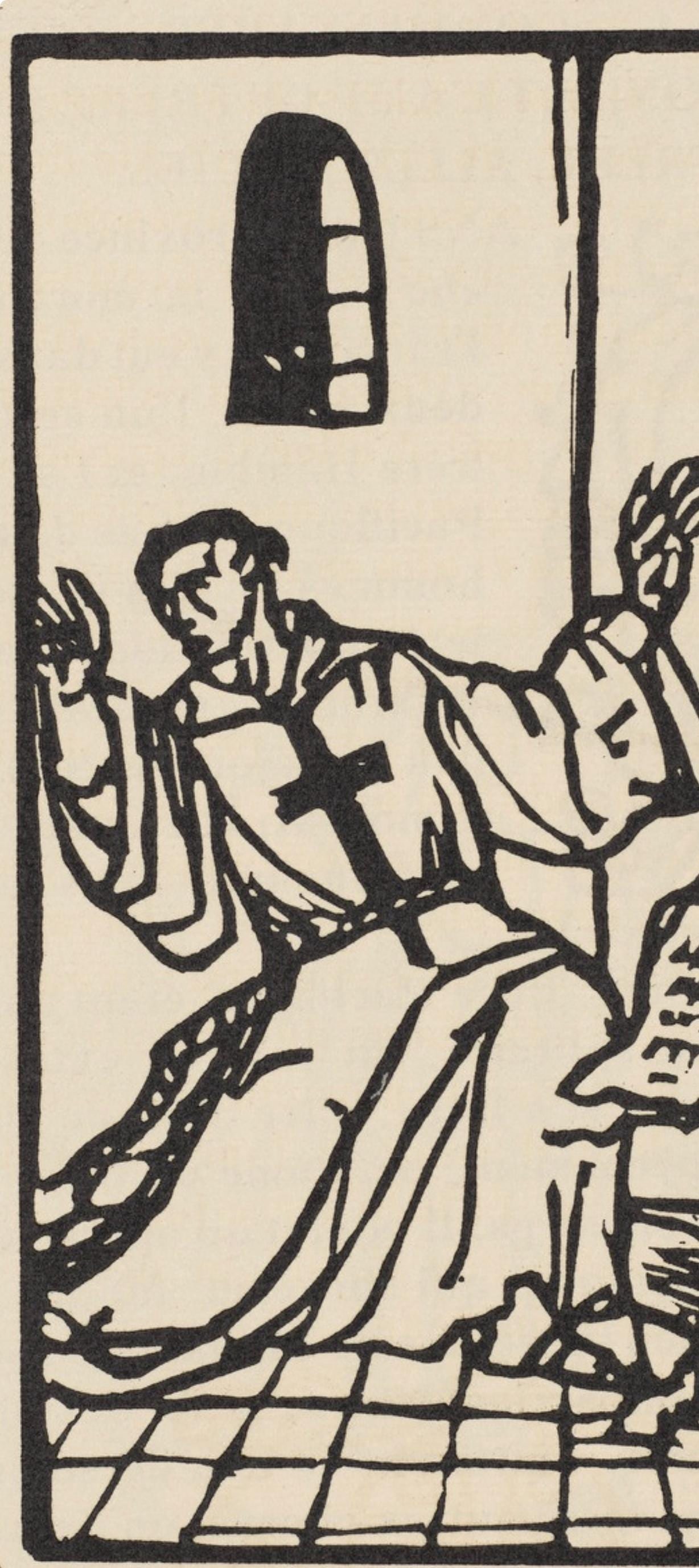 Woodcut - mile Bernard - Composition (Morane - No. 100) - Les Petites Fleurs de St. Franoise - 3