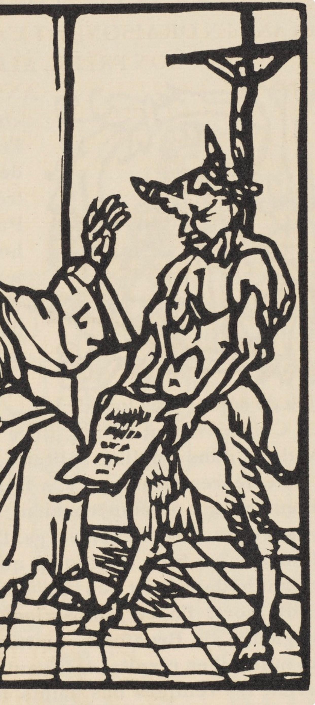 Woodcut - mile Bernard - Composition (Morane - No. 100) - Les Petites Fleurs de St. Franoise - 4