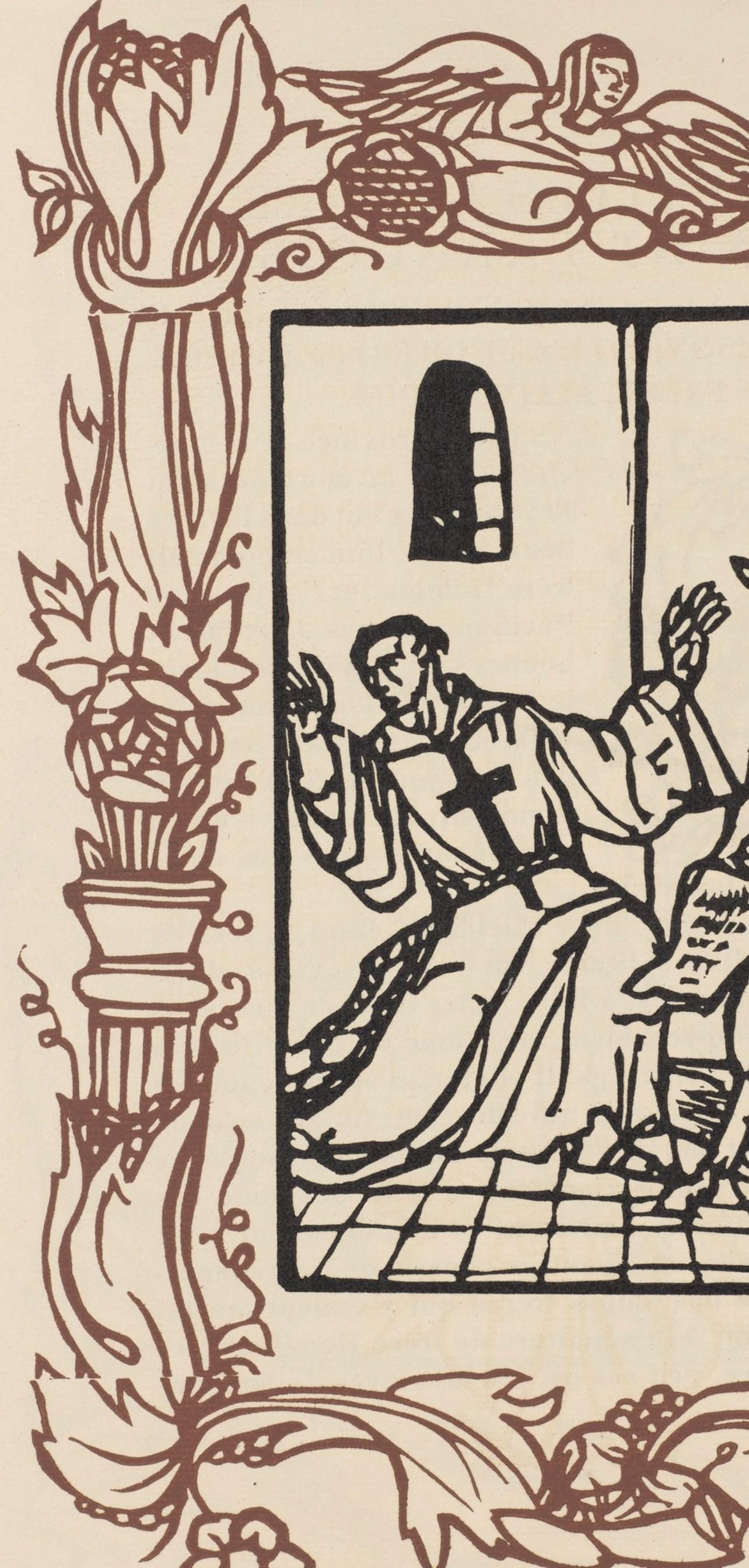 Woodcut - mile Bernard - Composition (Morane - No. 100) - Les Petites Fleurs de St. Franoise - 5
