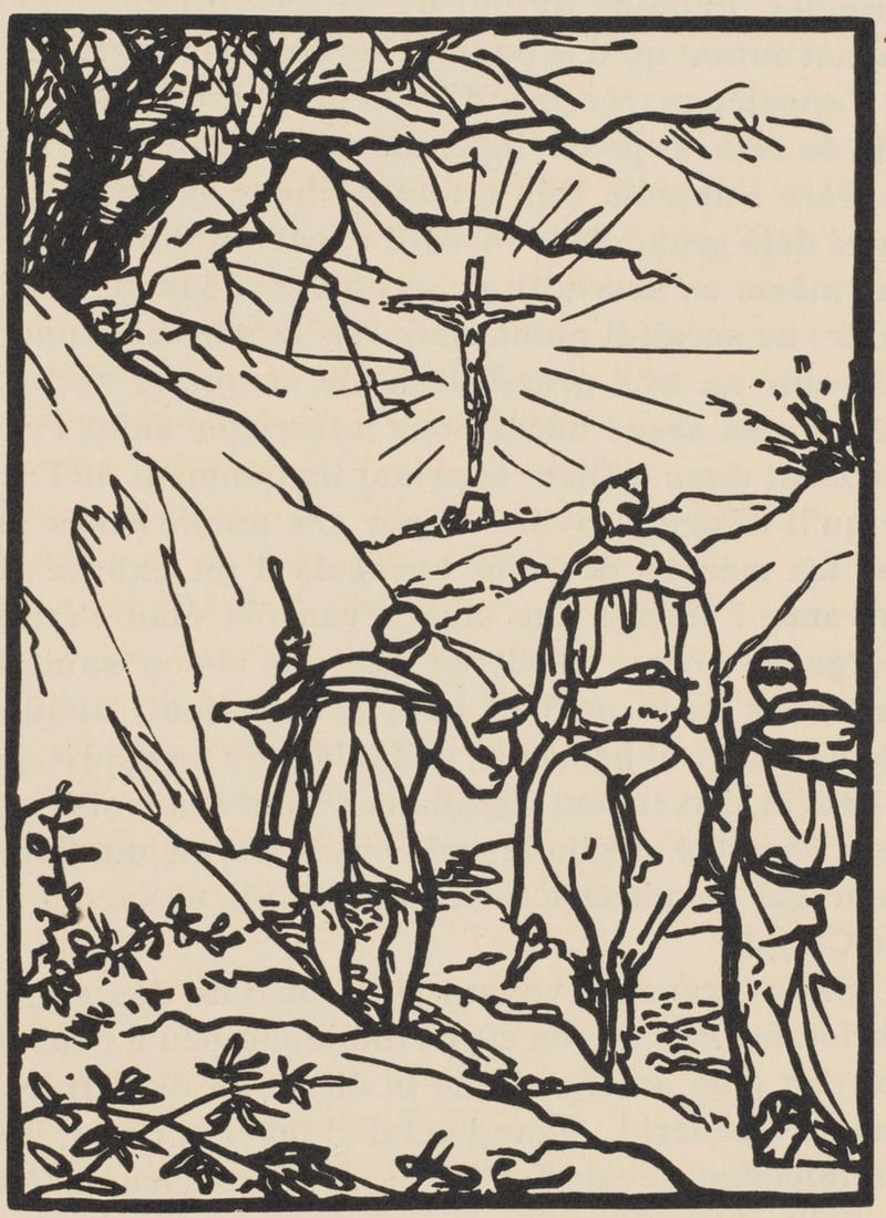 Woodcut - mile Bernard - Composition (Morane - No. 100) - Les Petites Fleurs de St. Franoise - 2