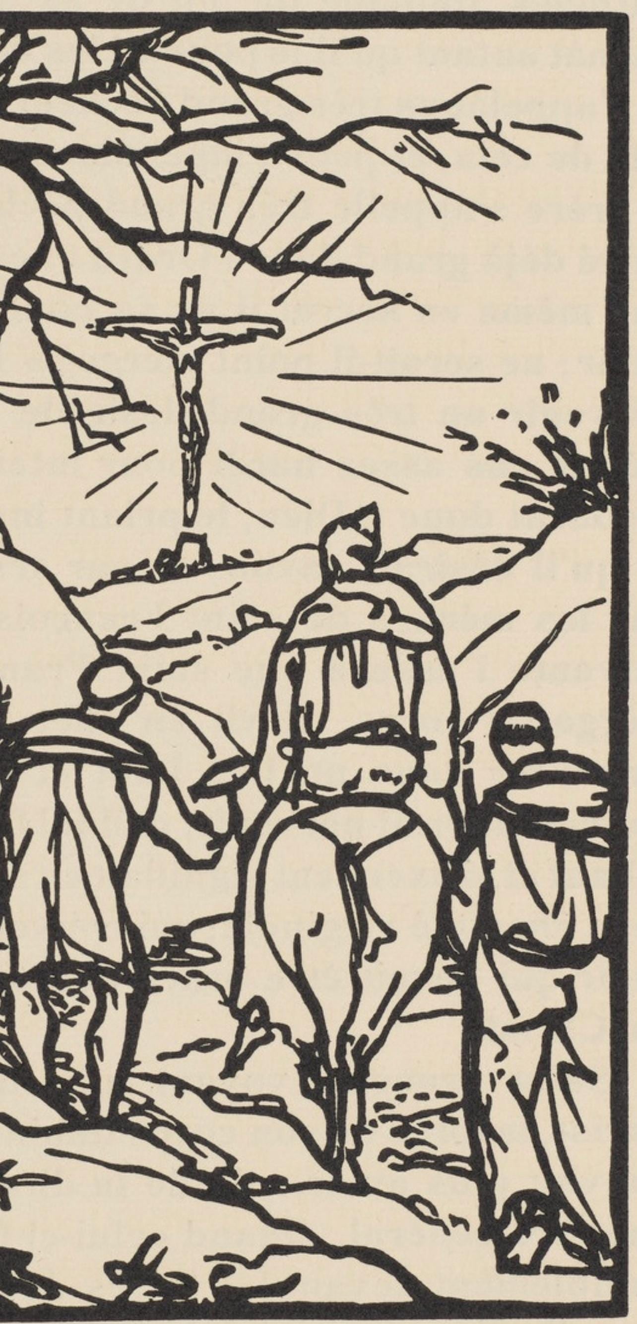 Woodcut - mile Bernard - Composition (Morane - No. 100) - Les Petites Fleurs de St. Franoise - 4