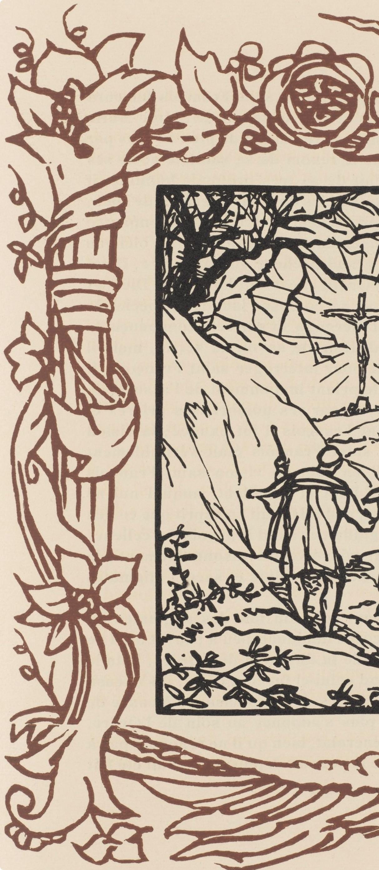 Woodcut - mile Bernard - Composition (Morane - No. 100) - Les Petites Fleurs de St. Franoise - 5