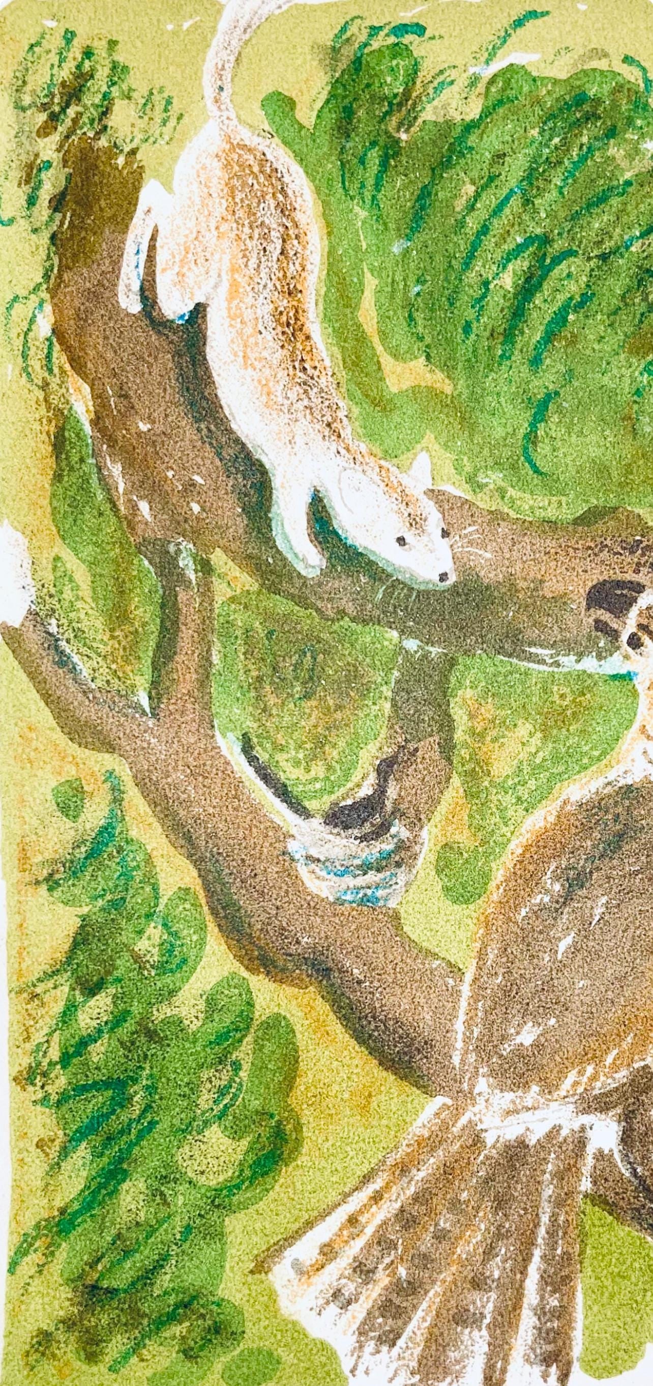 Lithograph - Maurice Mourlot - Composition - de Goupil a Margot - Histoires De Btes - 3