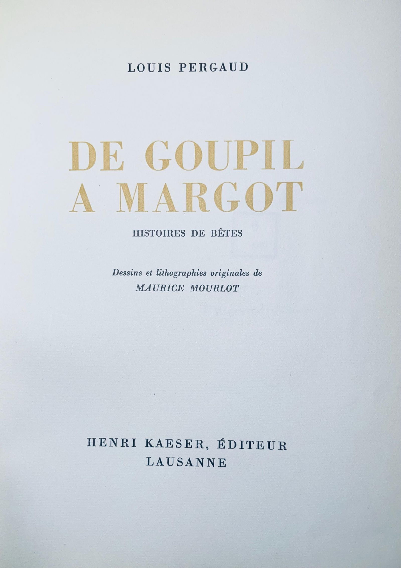 Lithograph - Maurice Mourlot - Composition - de Goupil a Margot - Histoires De Btes - 5