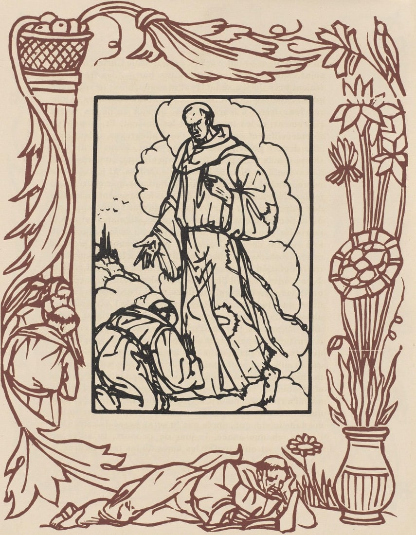Woodcut - mile Bernard - Composition (Morane - No. 100) - Les Petites Fleurs de St. Franoise (1 of 10)