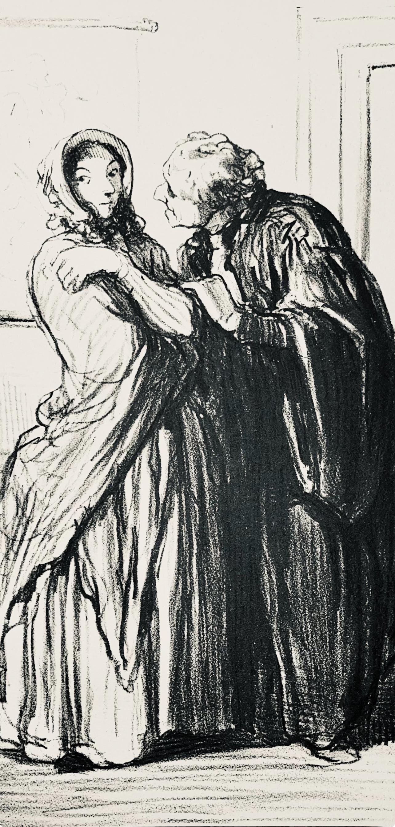 Lithograph - Honor Daumier - Composition - Law and Justice - 2