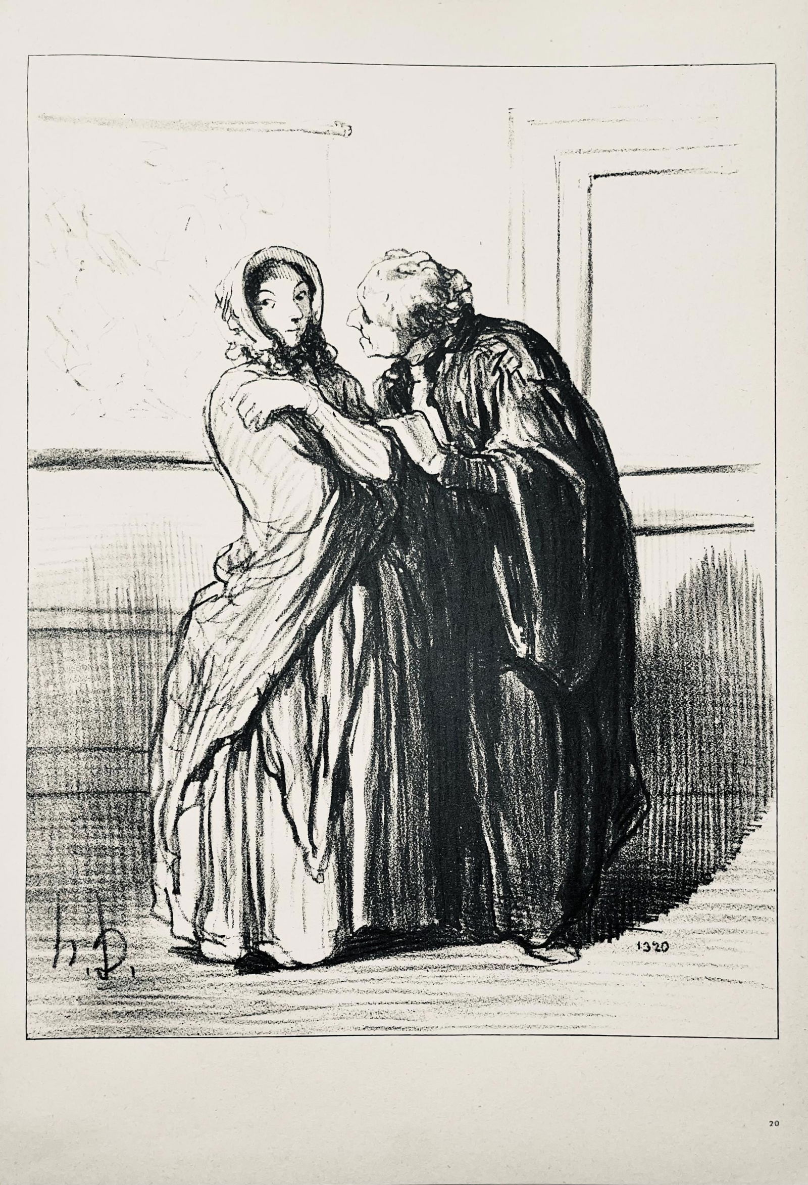 Lithograph - Honor Daumier - Composition - Law and Justice - 5