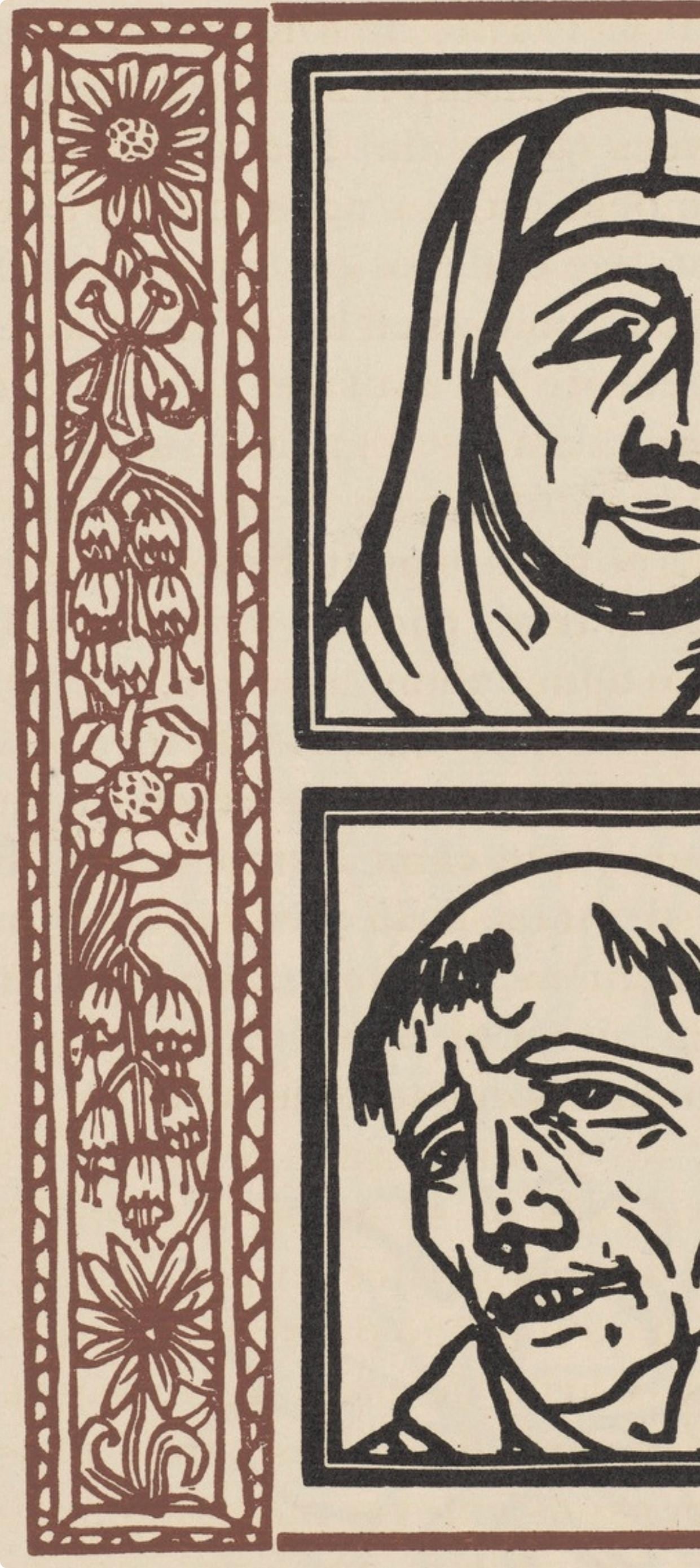 Woodcut - mile Bernard - Composition (Morane - No. 100) - Les Petites Fleurs de St. Franoise - 3