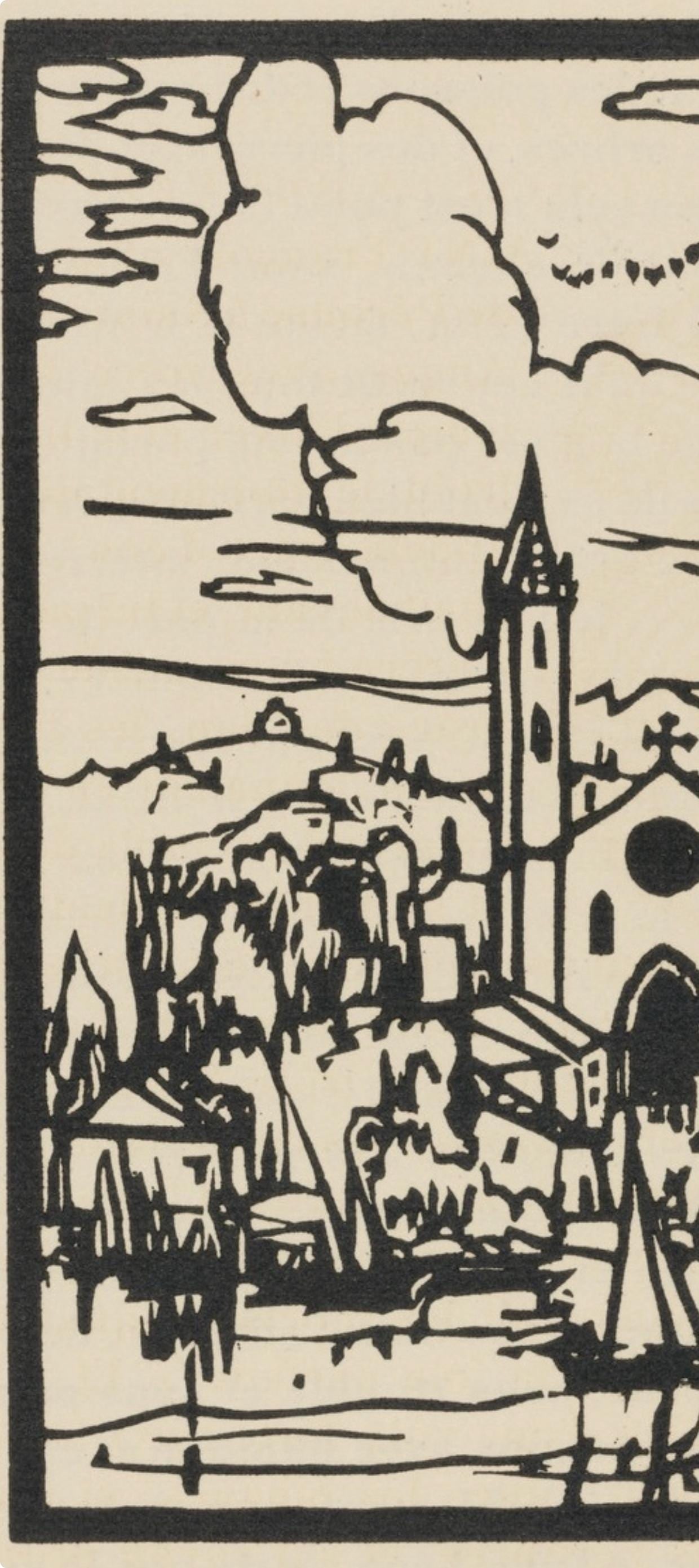 Woodcut - mile Bernard - Composition (Morane - No. 100) - Les Petites Fleurs de St. Franoise - 3