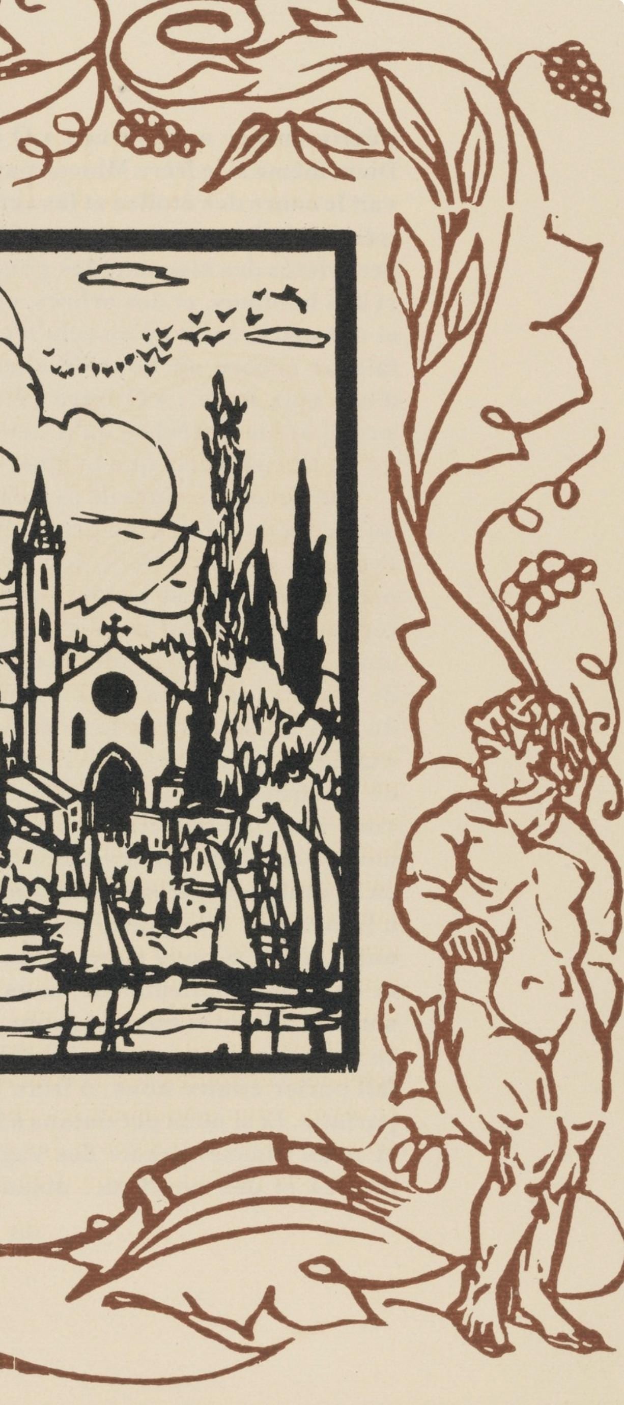 Woodcut - mile Bernard - Composition (Morane - No. 100) - Les Petites Fleurs de St. Franoise - 6