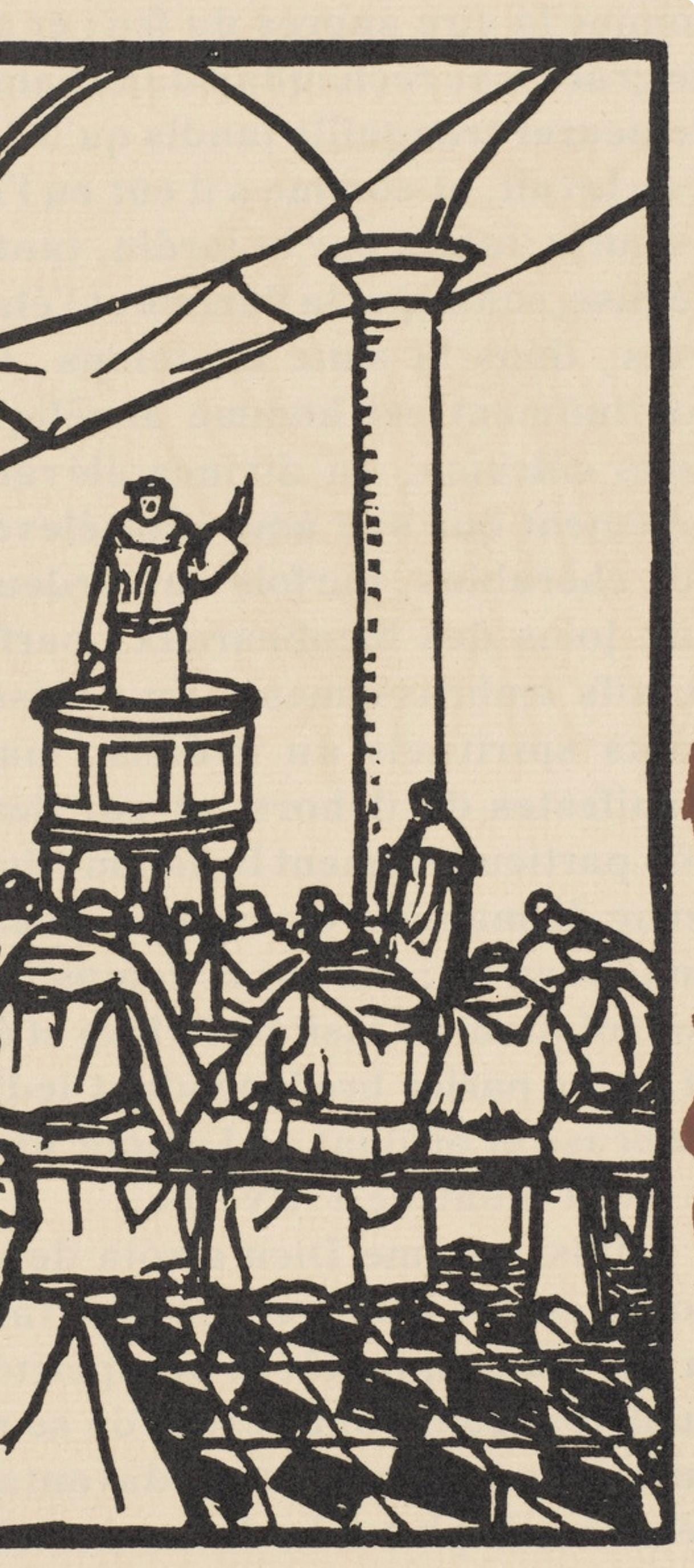 Woodcut - mile Bernard - Composition (Morane - No. 100) - Les Petites Fleurs de St. Franoise - 4