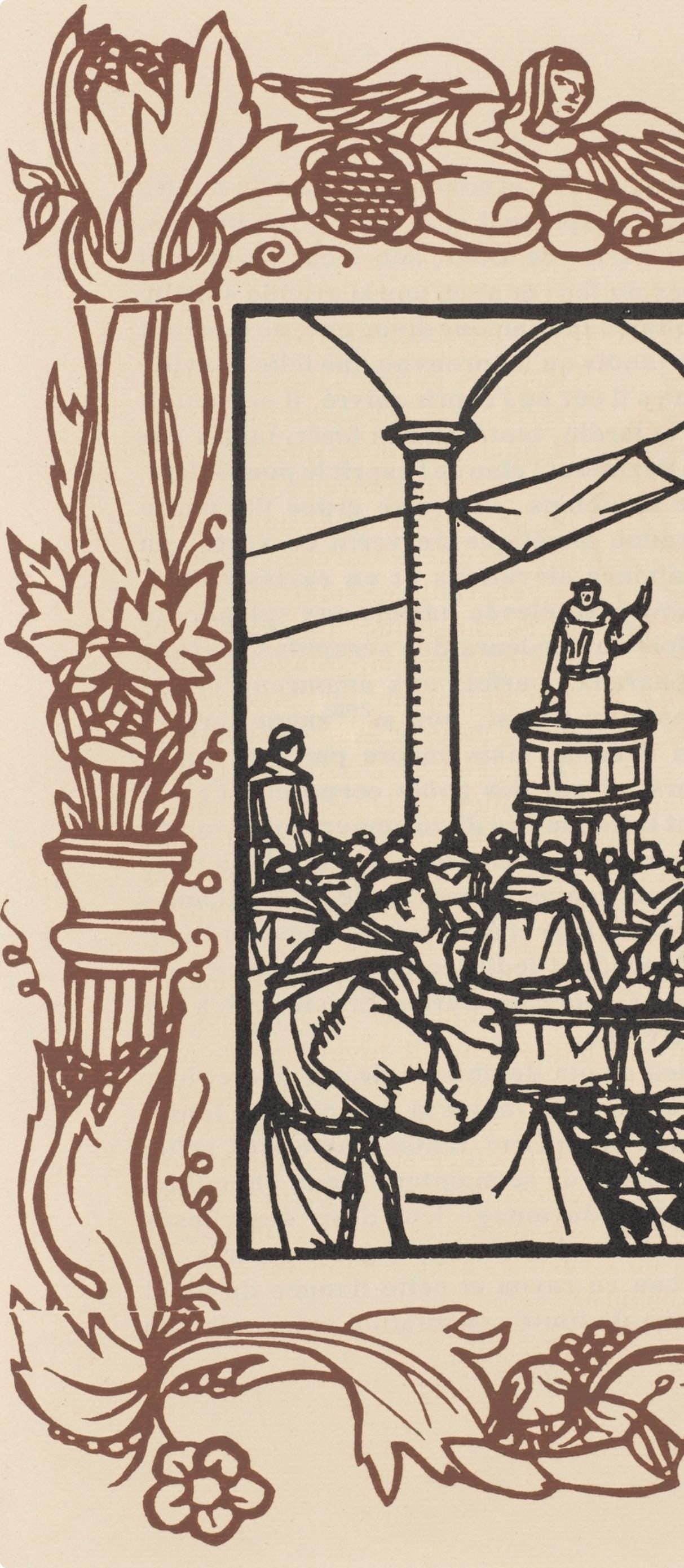 Woodcut - mile Bernard - Composition (Morane - No. 100) - Les Petites Fleurs de St. Franoise - 5