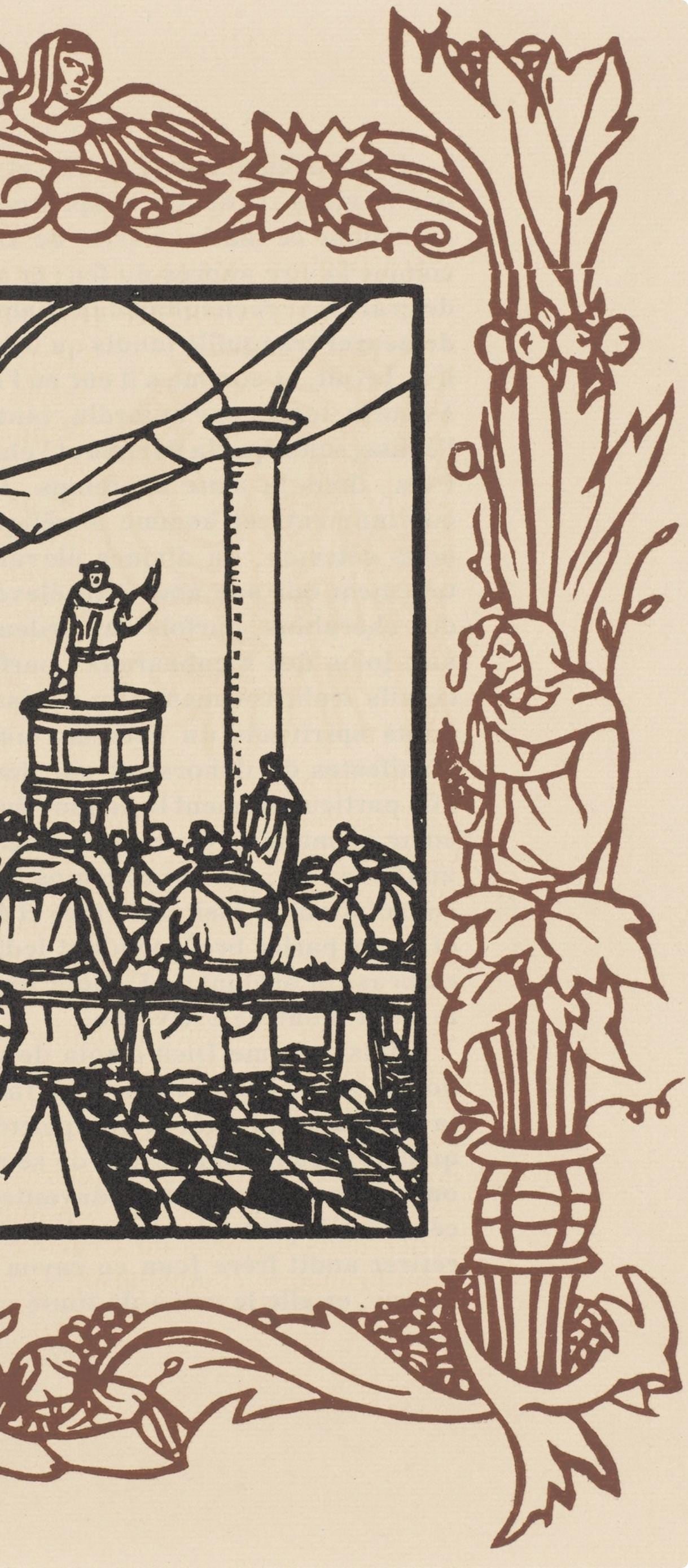 Woodcut - mile Bernard - Composition (Morane - No. 100) - Les Petites Fleurs de St. Franoise - 6