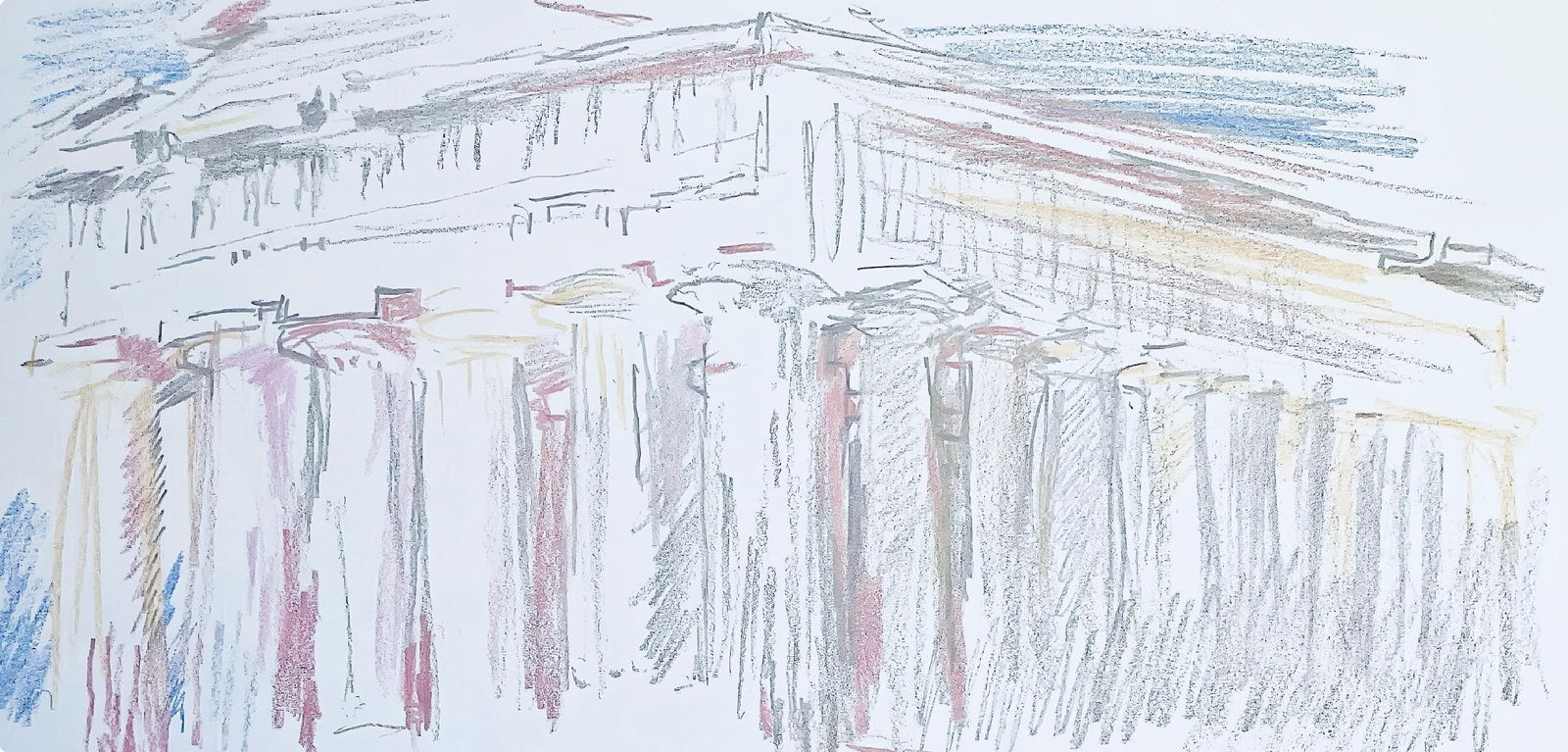 Lithograph - Oskar Kokoschka - Composition - Skizzenbuch der Italienischen Reise 1963 - 2