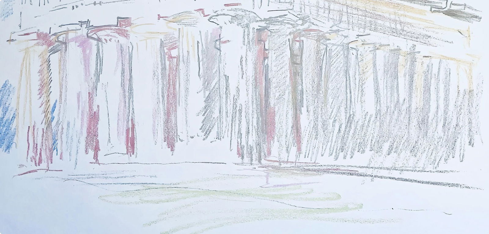 Lithograph - Oskar Kokoschka - Composition - Skizzenbuch der Italienischen Reise 1963 - 3