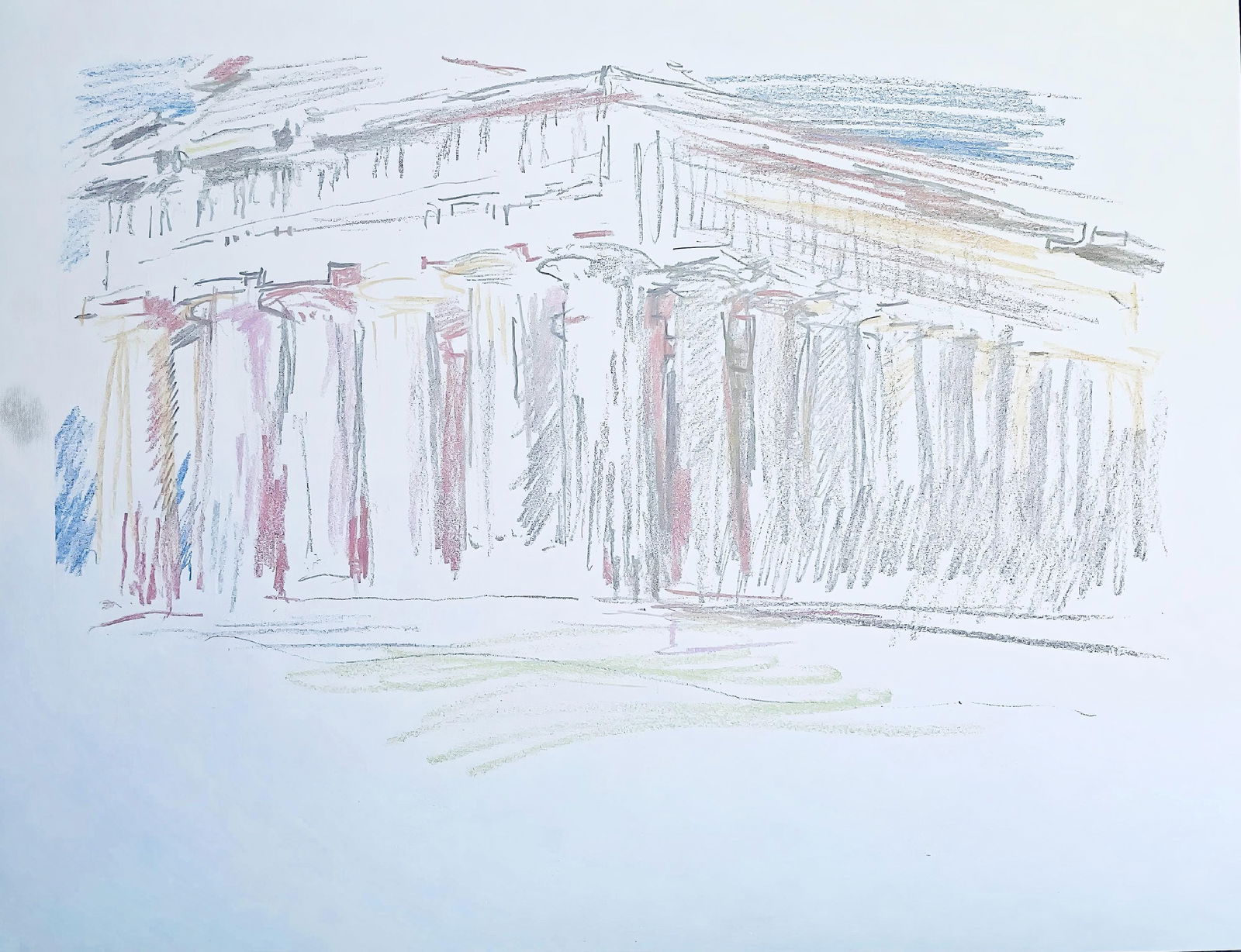 Lithograph - Oskar Kokoschka - Composition - Skizzenbuch der Italienischen Reise 1963 - 4