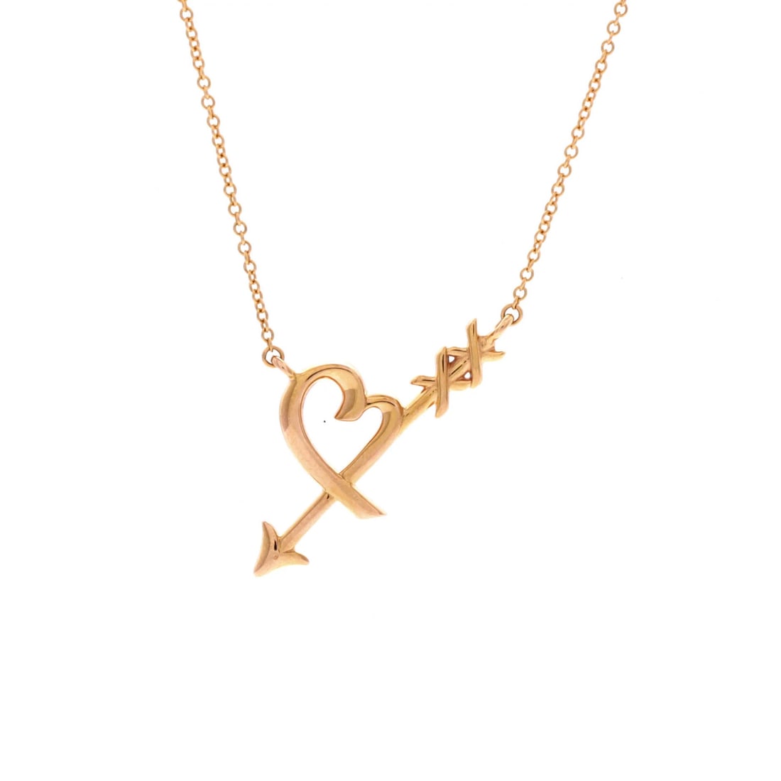 Rose Tiffany & Co. Paloma Picasso Graffiti Heart and Arrow Pendant Necklace 18K: Rose Tiffany & Co. Paloma Picasso Graffiti Heart and Arrow Pendant Necklace 18K This listing features Rose Tiffany & Co. Paloma Picasso Graffiti Heart and Arrow Pendant Necklace 18K. Item specifics
