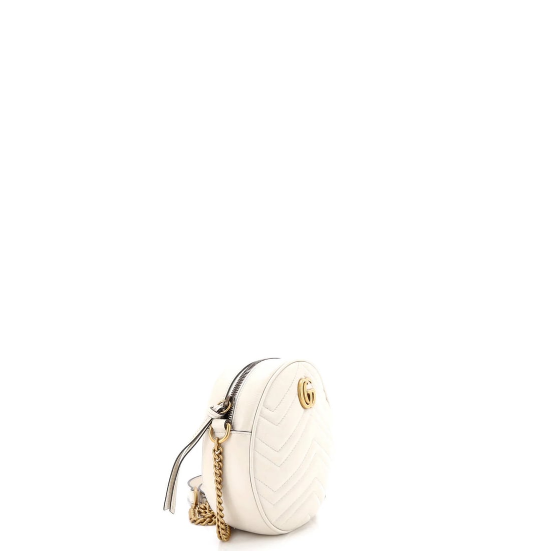 Mini Gucci GG Marmont Round Shoulder Bag Matelasse Leather - 2