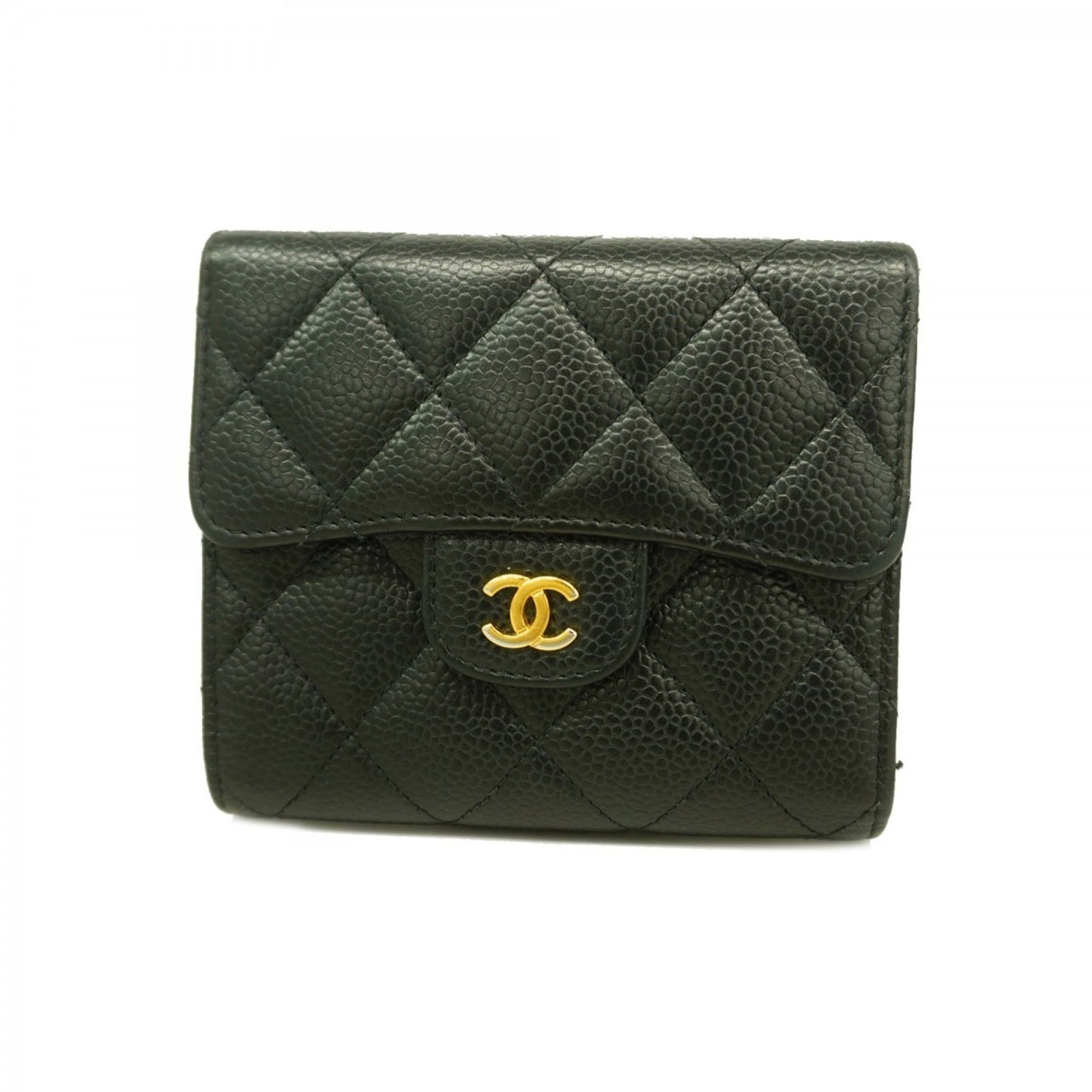 Calfskin Chanel Wallet (Tri-Fold) Grained (1 of 10)
