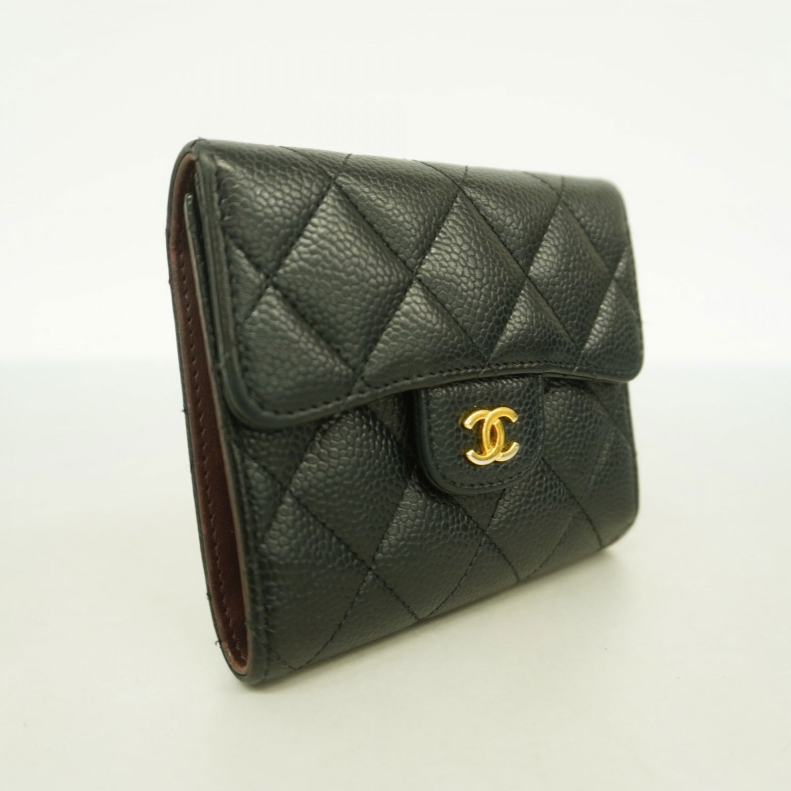 Calfskin Chanel Wallet (Tri-Fold) Grained - 2