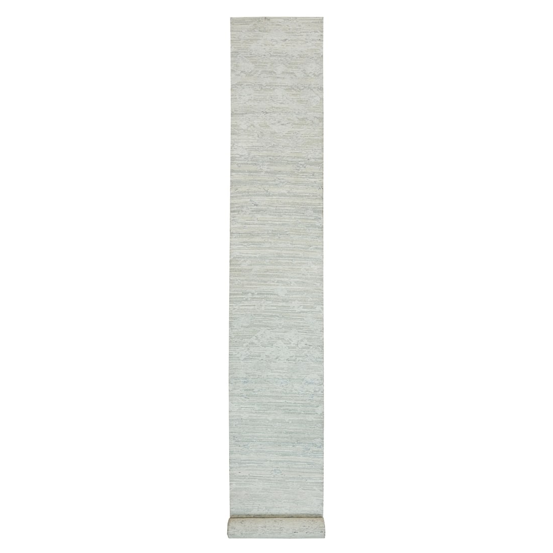 Rug 2'7"x22' Gray Modern Design Hand Spun Wool Hand Knotted XL Runner (1 of 8)