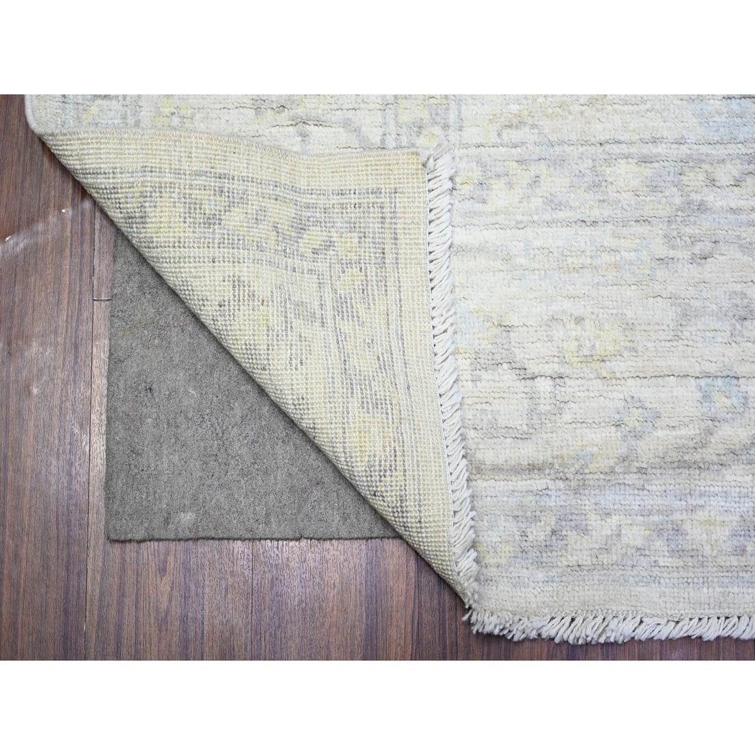Rug 8'x9'5" Voyage Gray Hand Knotted Afghan Angora Oushak Wool Oriental - 5