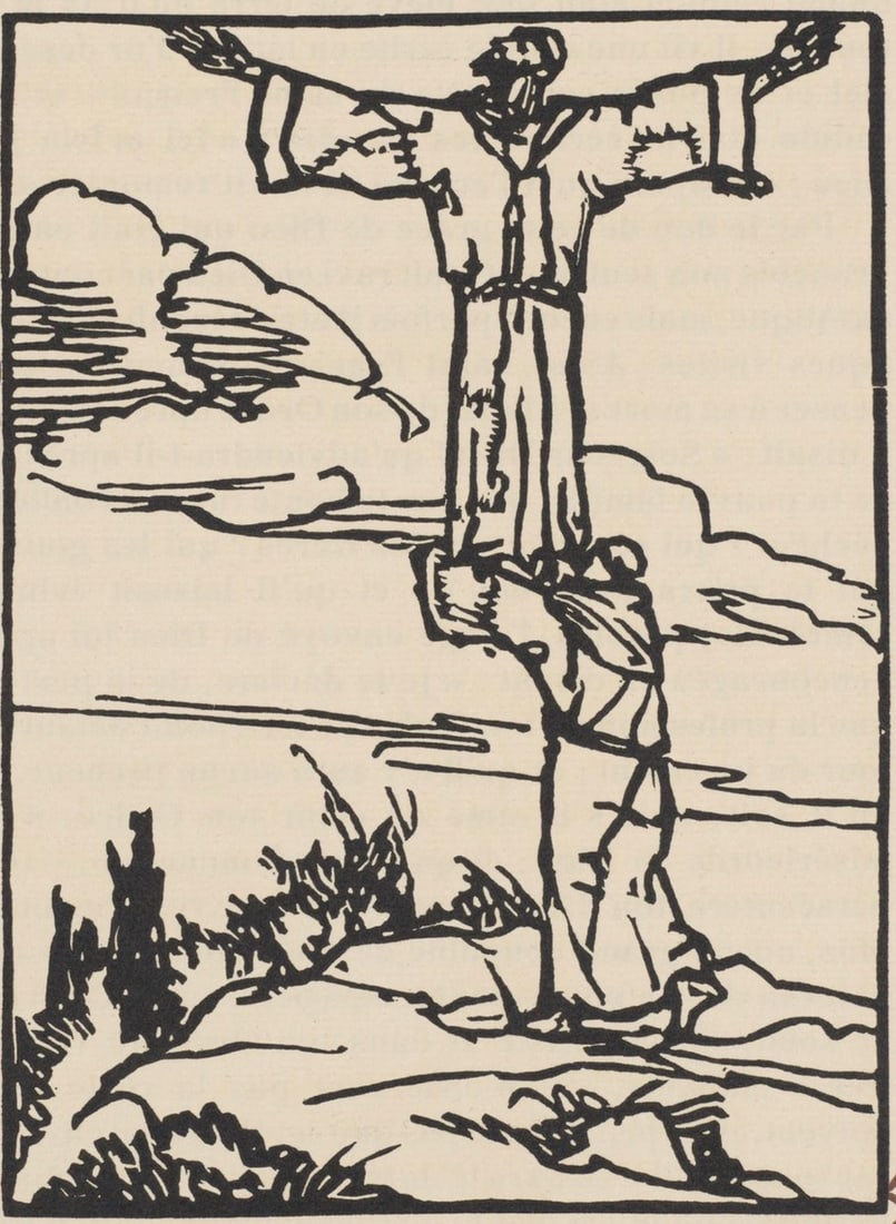 Woodcut - mile Bernard - Composition (Morane - No. 100) - Les Petites Fleurs de St. Franoise - 2