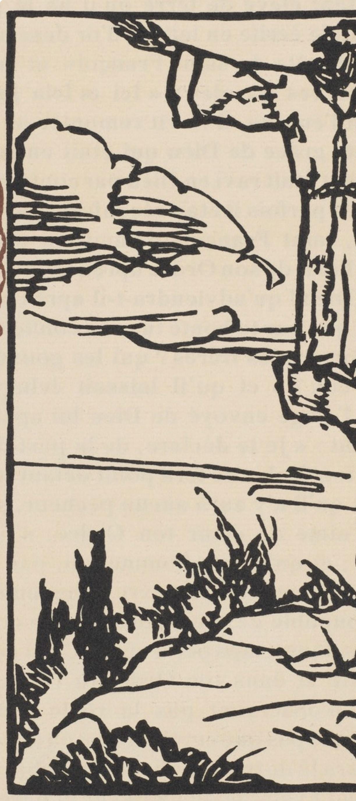 Woodcut - mile Bernard - Composition (Morane - No. 100) - Les Petites Fleurs de St. Franoise - 3