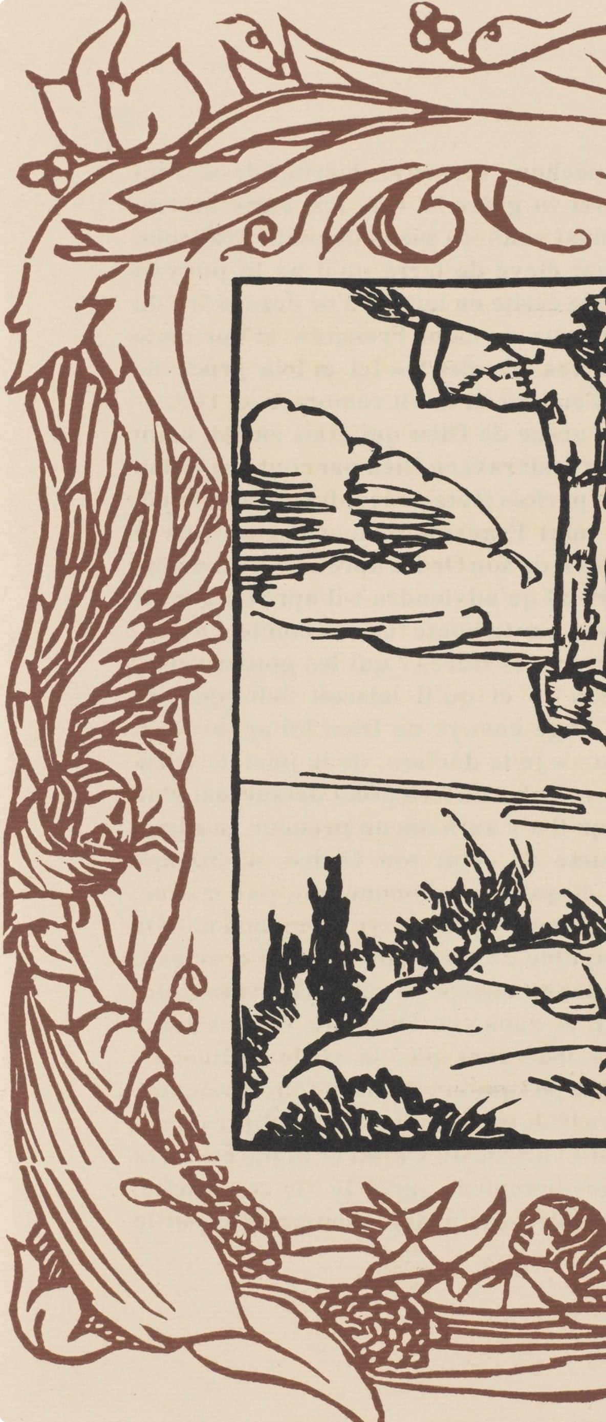 Woodcut - mile Bernard - Composition (Morane - No. 100) - Les Petites Fleurs de St. Franoise - 5