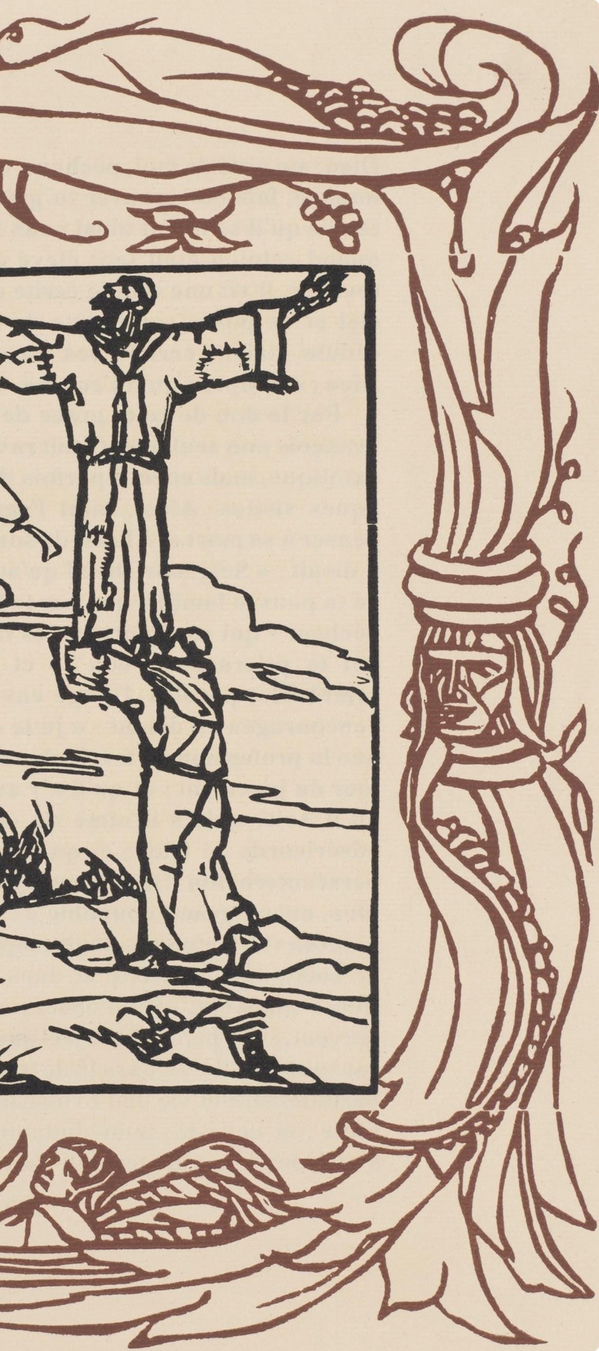 Woodcut - mile Bernard - Composition (Morane - No. 100) - Les Petites Fleurs de St. Franoise - 6